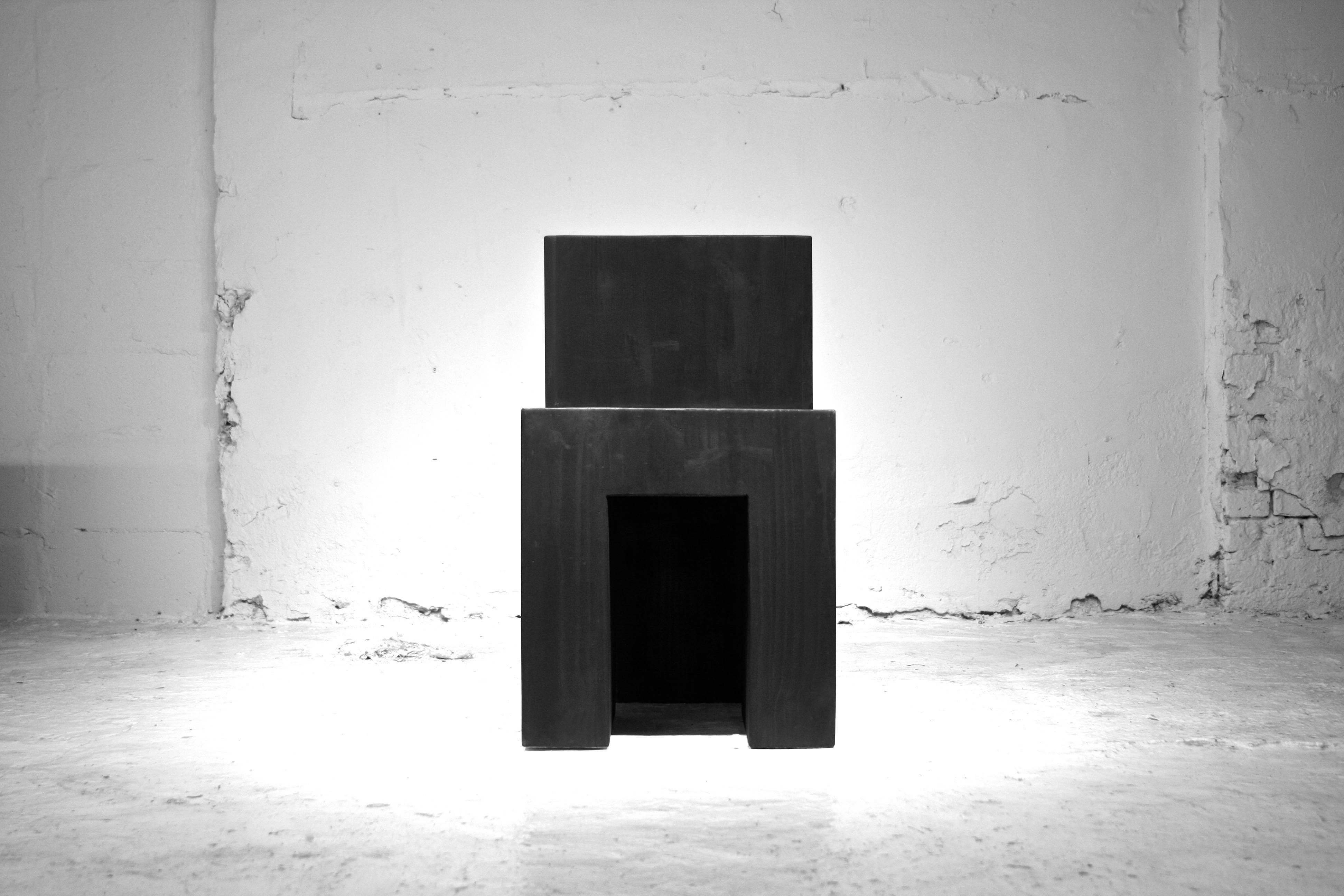 Minimalist 'Monument III' Plywood Chair by Lukas Machnik For Sale
