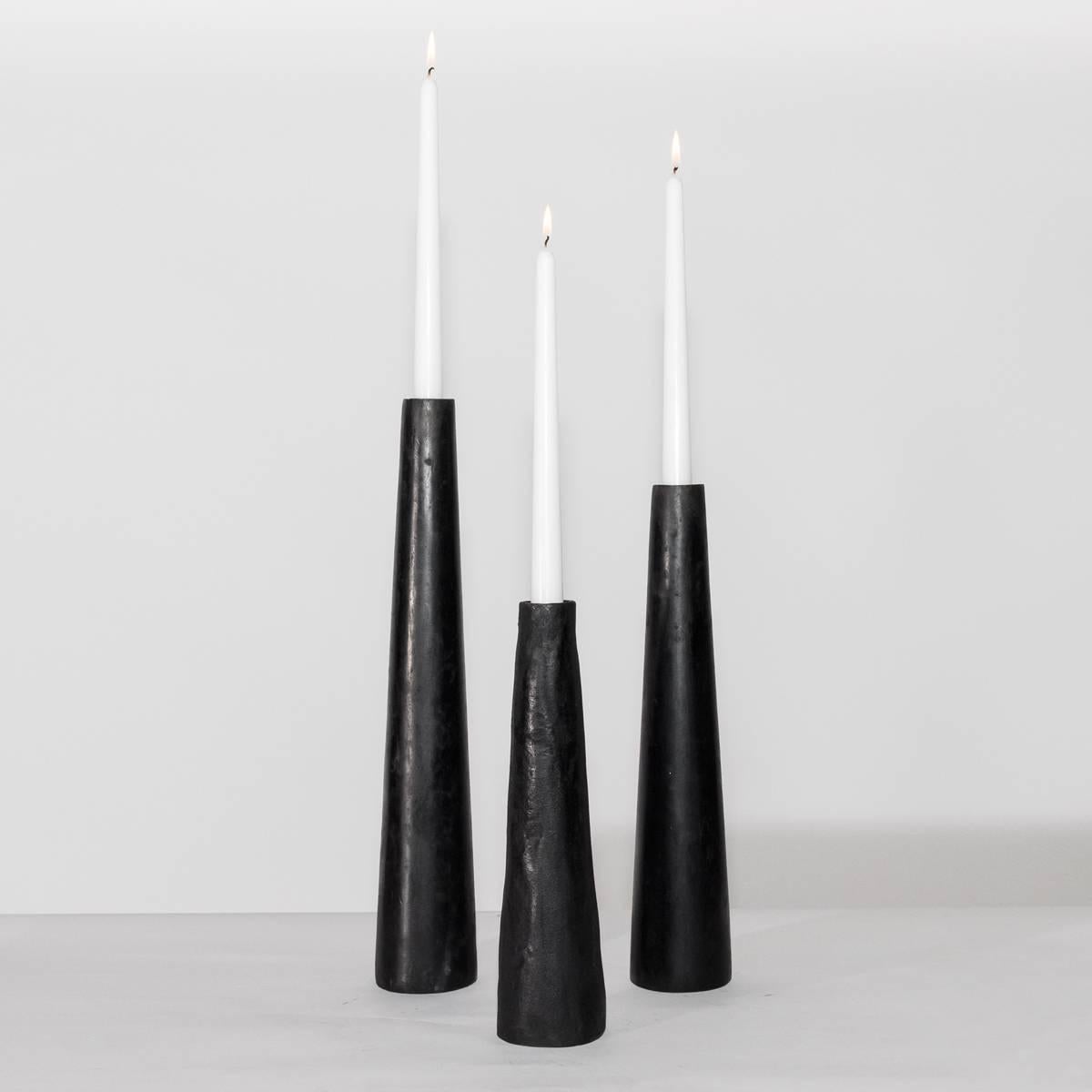Bronze candlestick from Rick Owens home collection (size large) available from LMD/studio.

This solid bronze candle pillar or candlestick from Rick Owens home collection was designed by world famous fashion designer Rick Owens in collaboration