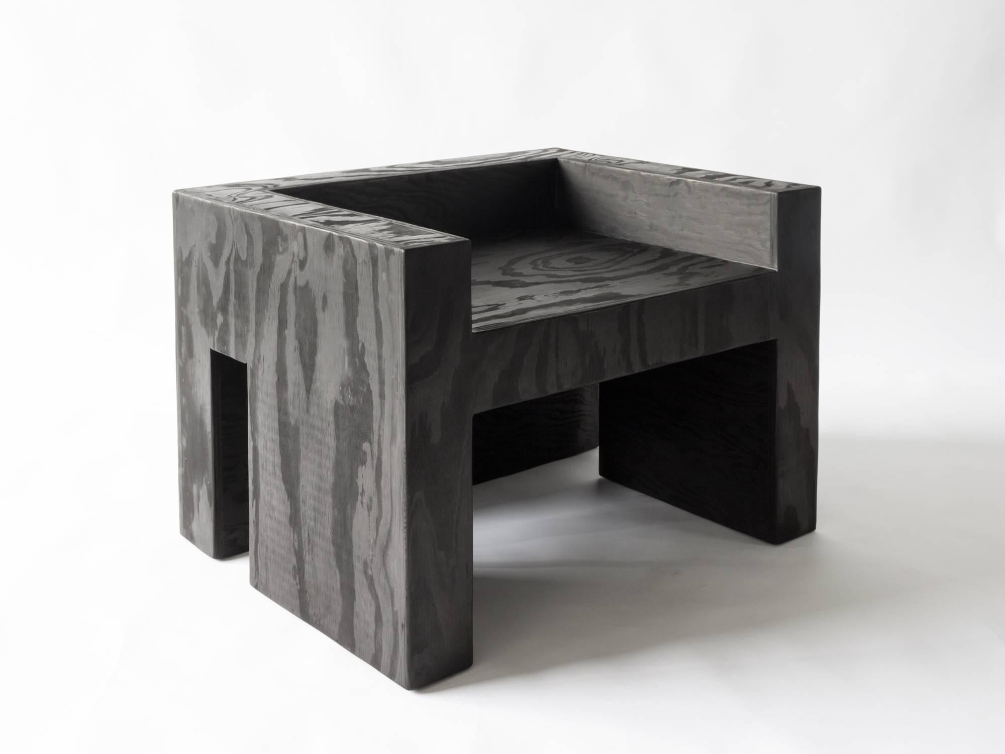 American Monument II Plywood Minimalist Chair by Lukas Machnik For Sale