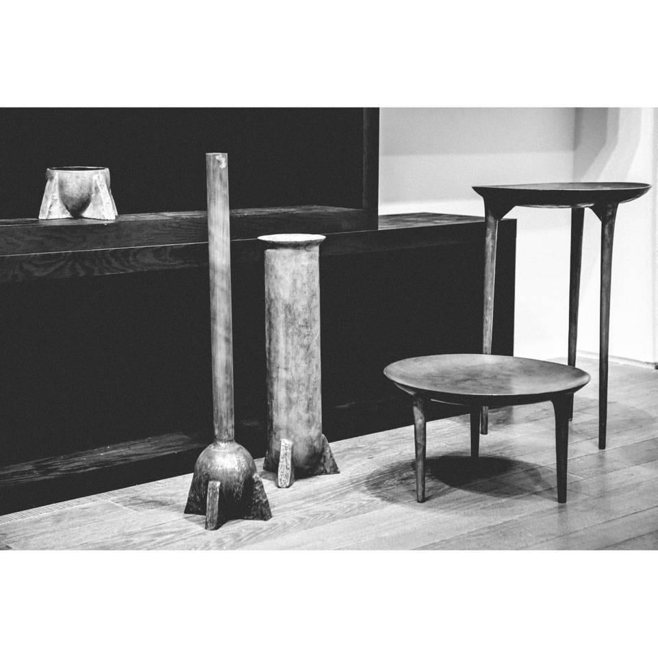 Brutalist Bronze Brazier Table by Contemporary Artist Rick Owens in Black/Noir Finish For Sale