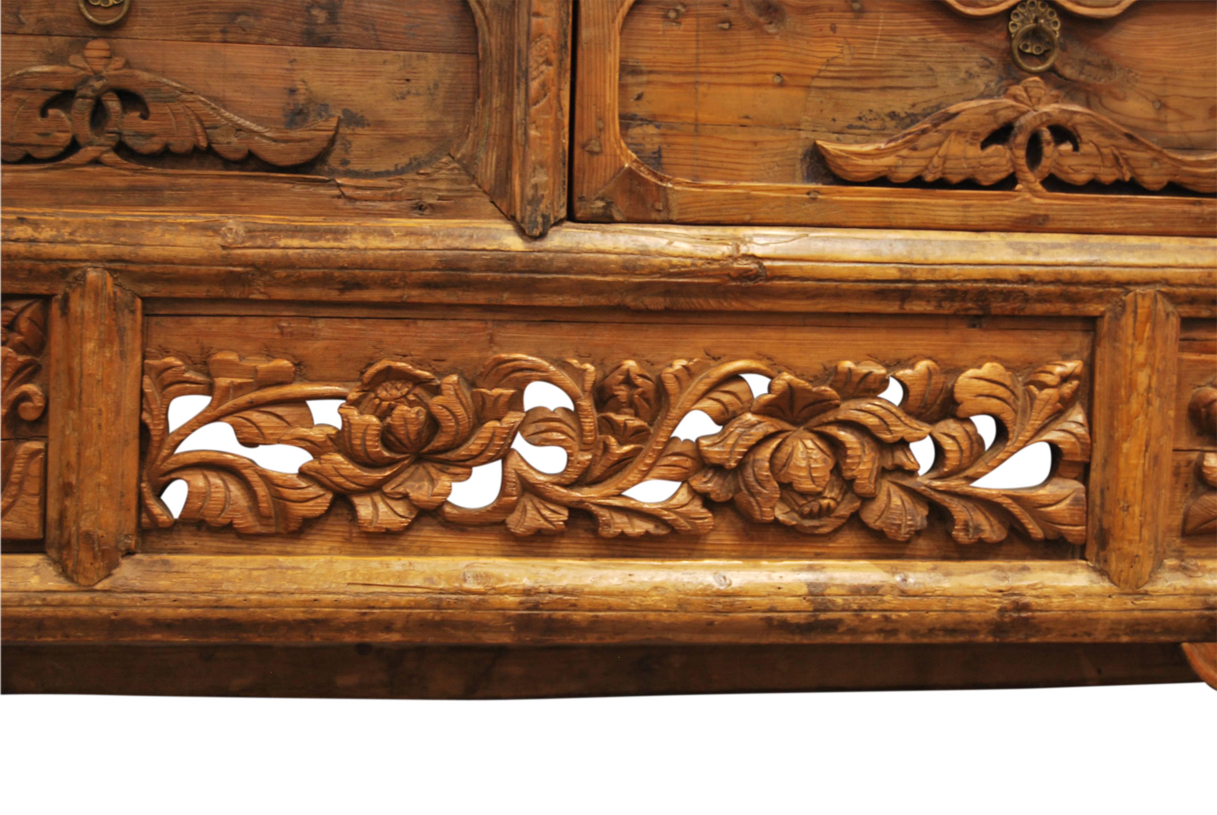 Carved Rare Chinese Buddhist Altar Table, Yuan Dynasty, 14th Century For Sale