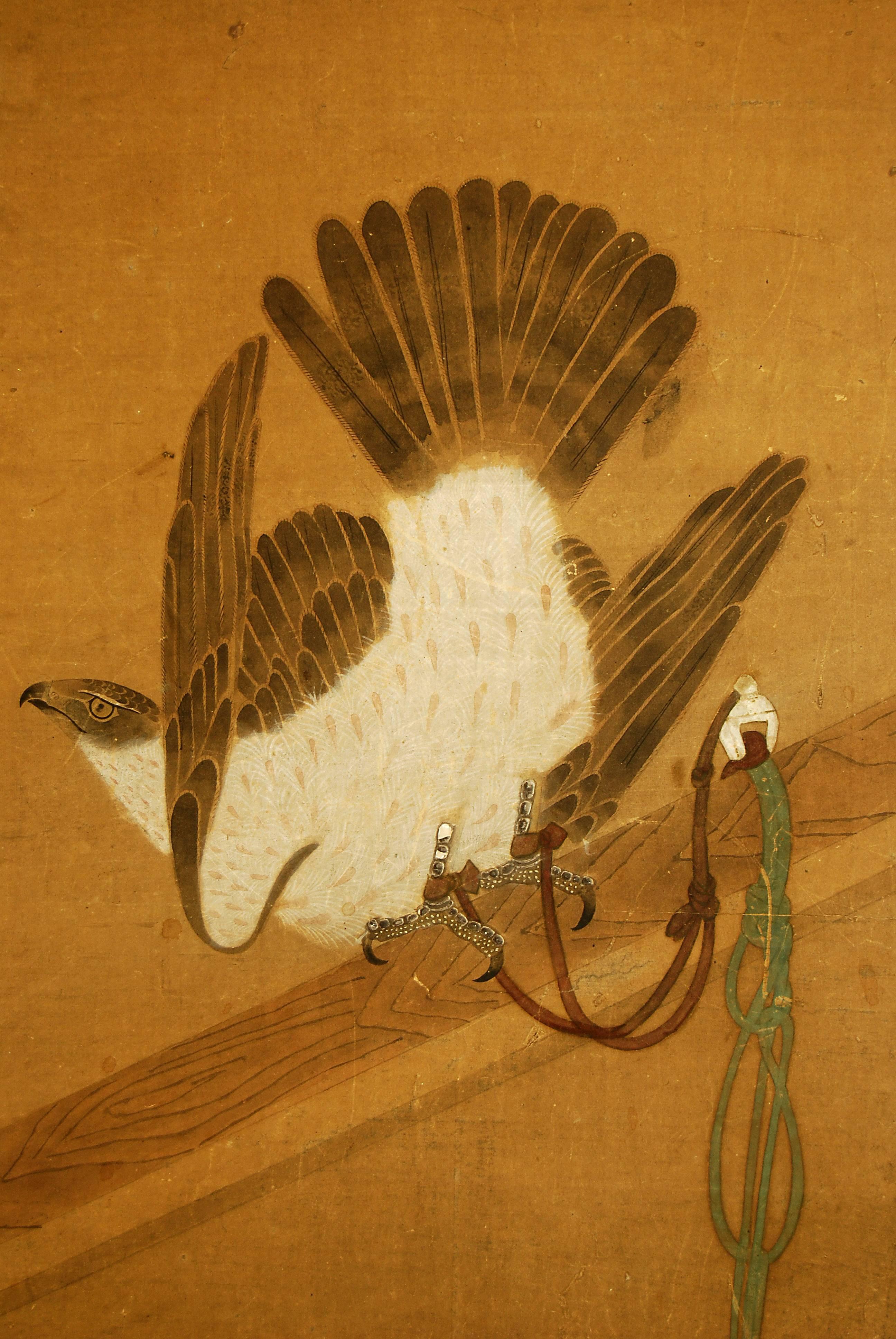 japanese hawk painting