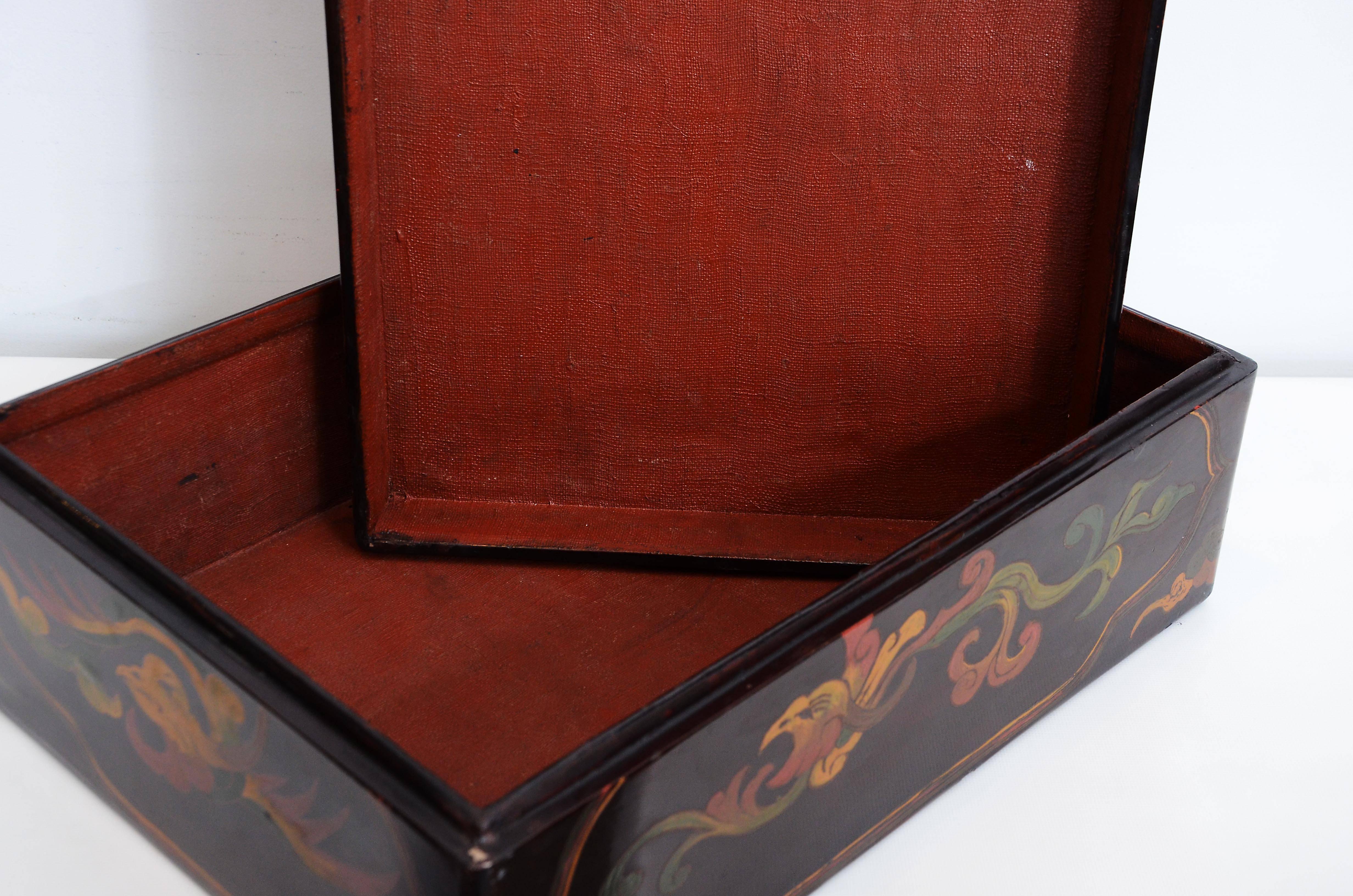 Rare Korean Lacquer Box, circa 19th Century In Good Condition In Prahran, Victoria