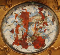 Antique Japanese Buddhist Shrine with Original Paint, Edo Period