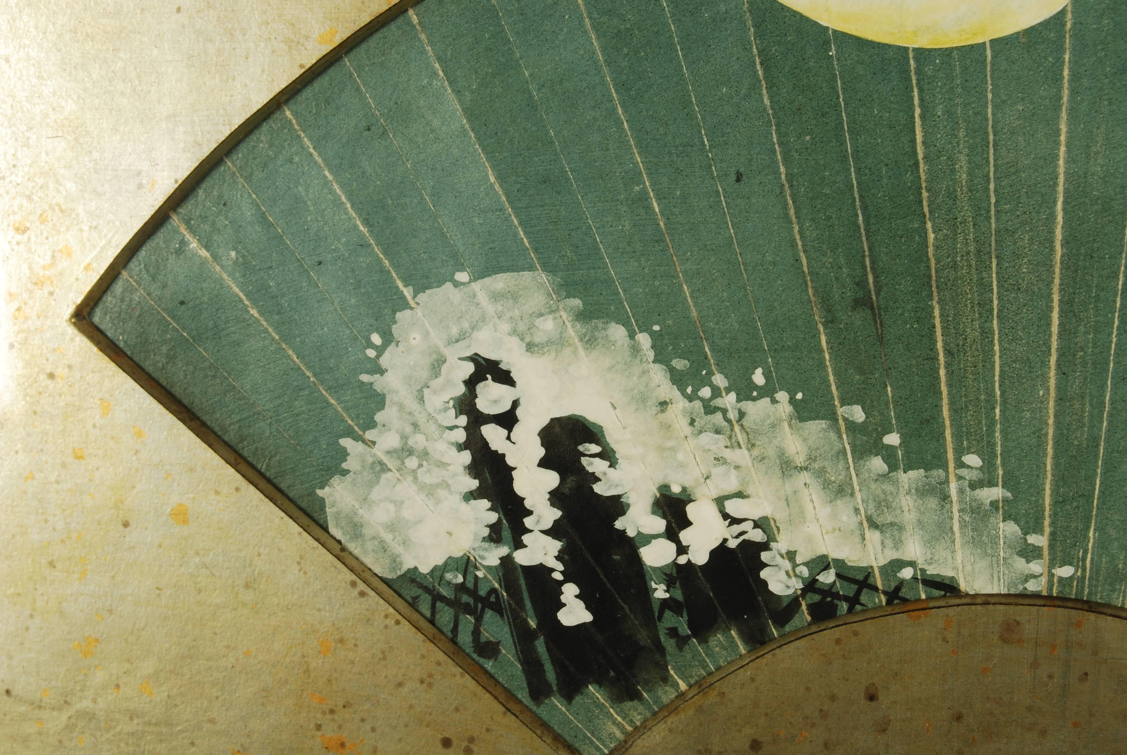 Other Japanese Fan Painting Signed Shibata Zeshin, 19th Century