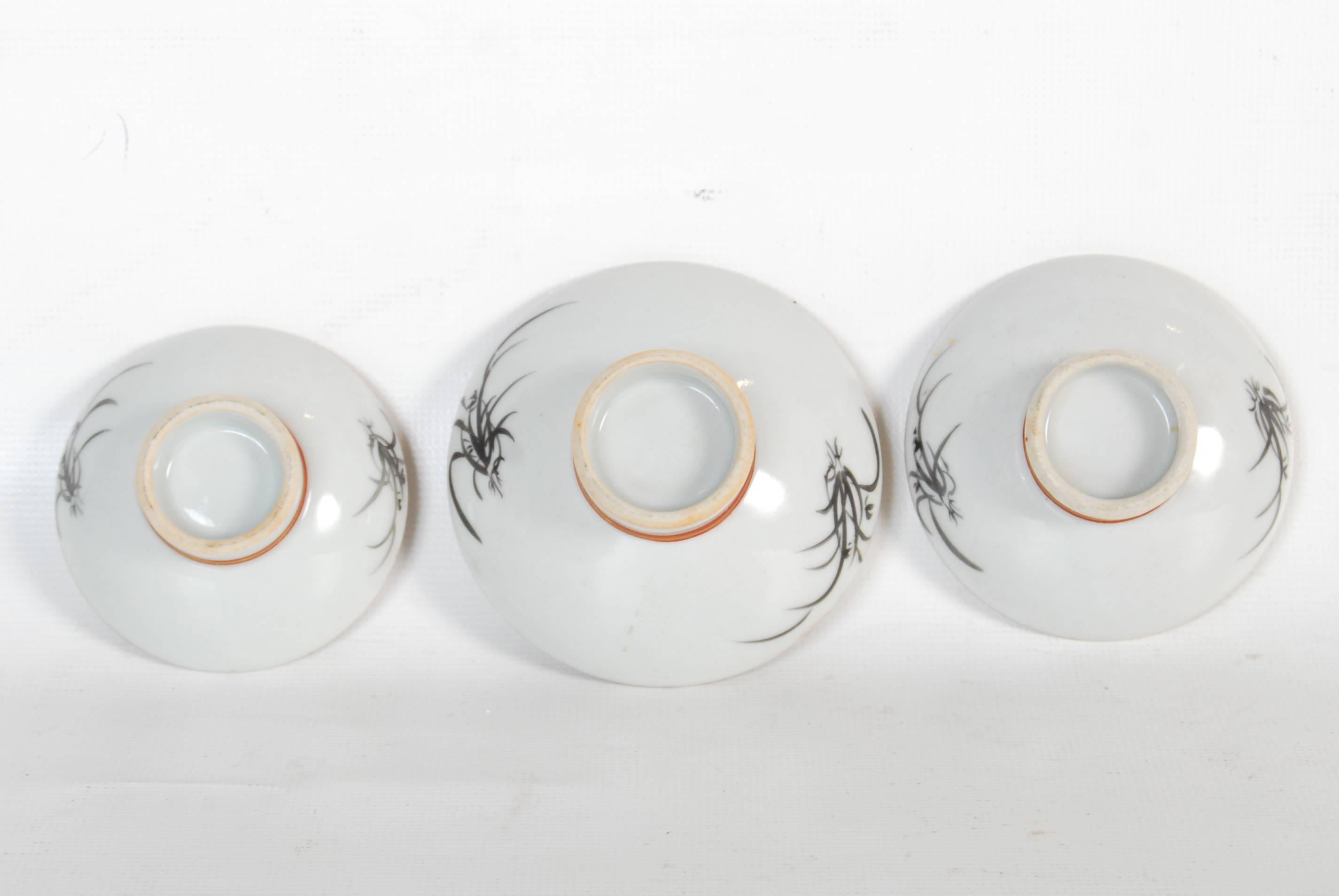 19th Century Antique Japanese Erotic Porcelain Sake Set, circa 1890