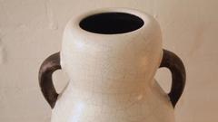 Pol Chambost Rare French Ceramic Two Handled Vessel circa 1930