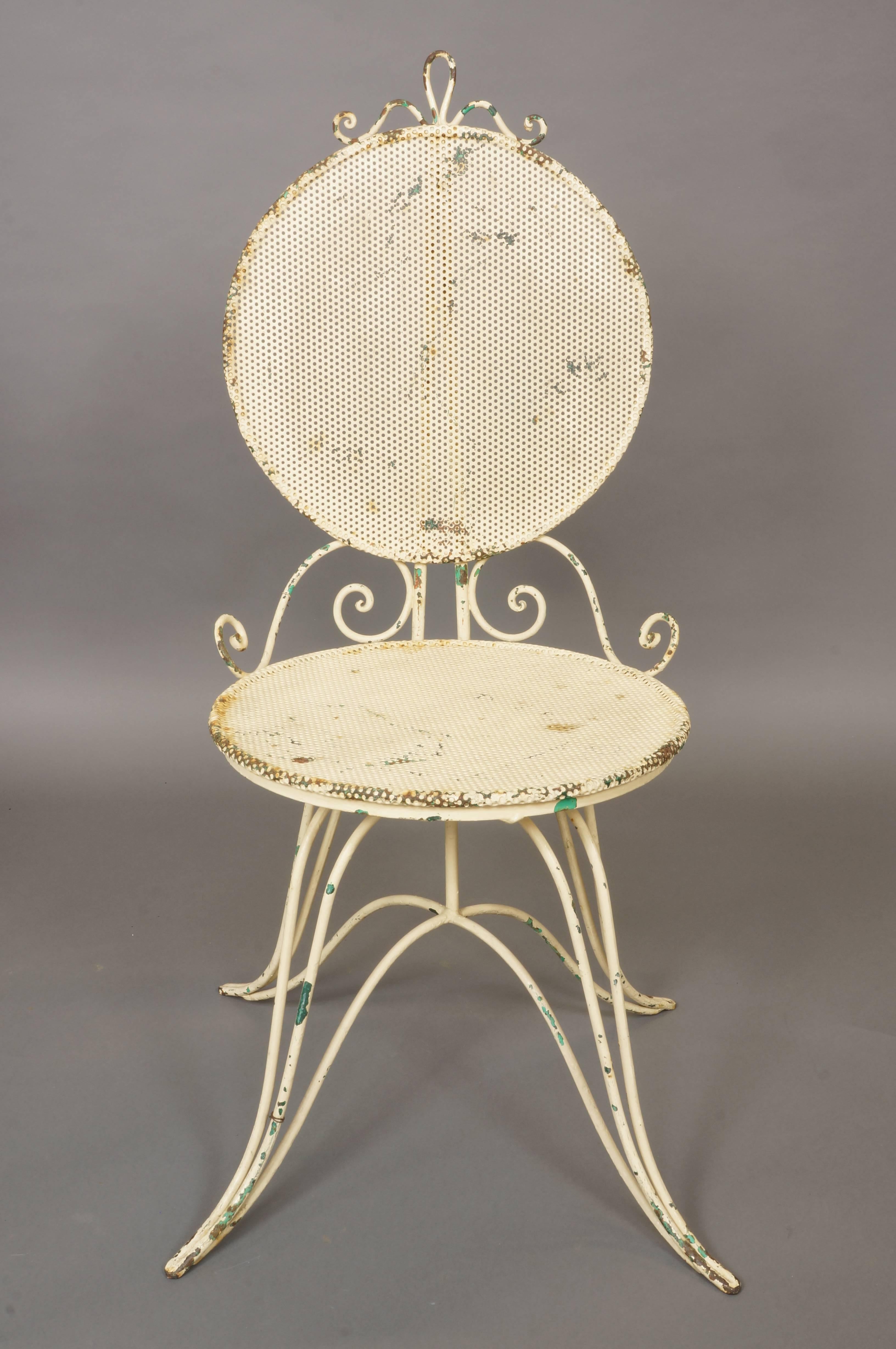Other Wrought Iron Italian Garden Chairs, circa 1950 For Sale