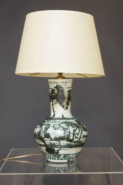 Jacques Blin Ceramic Table Lamp, circa 1950