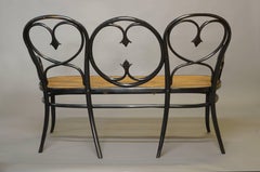 Bentwood and Cane Settle by Fischel, Austria, circa 1910