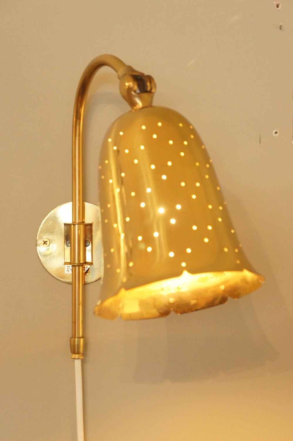 Swedish Solid Brass Sconce at 1stdibs