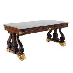 Important English George iv Brazilian Rosewood Library Table