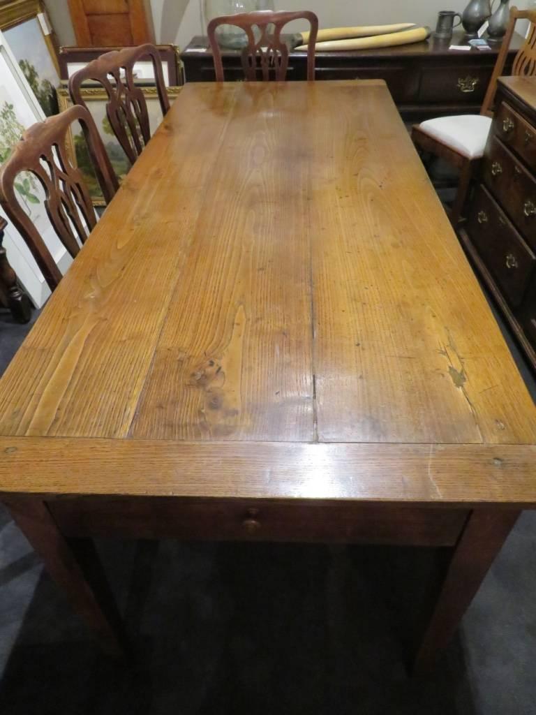 Mid-19th Century French Chestnut and Oak Dining Table 3