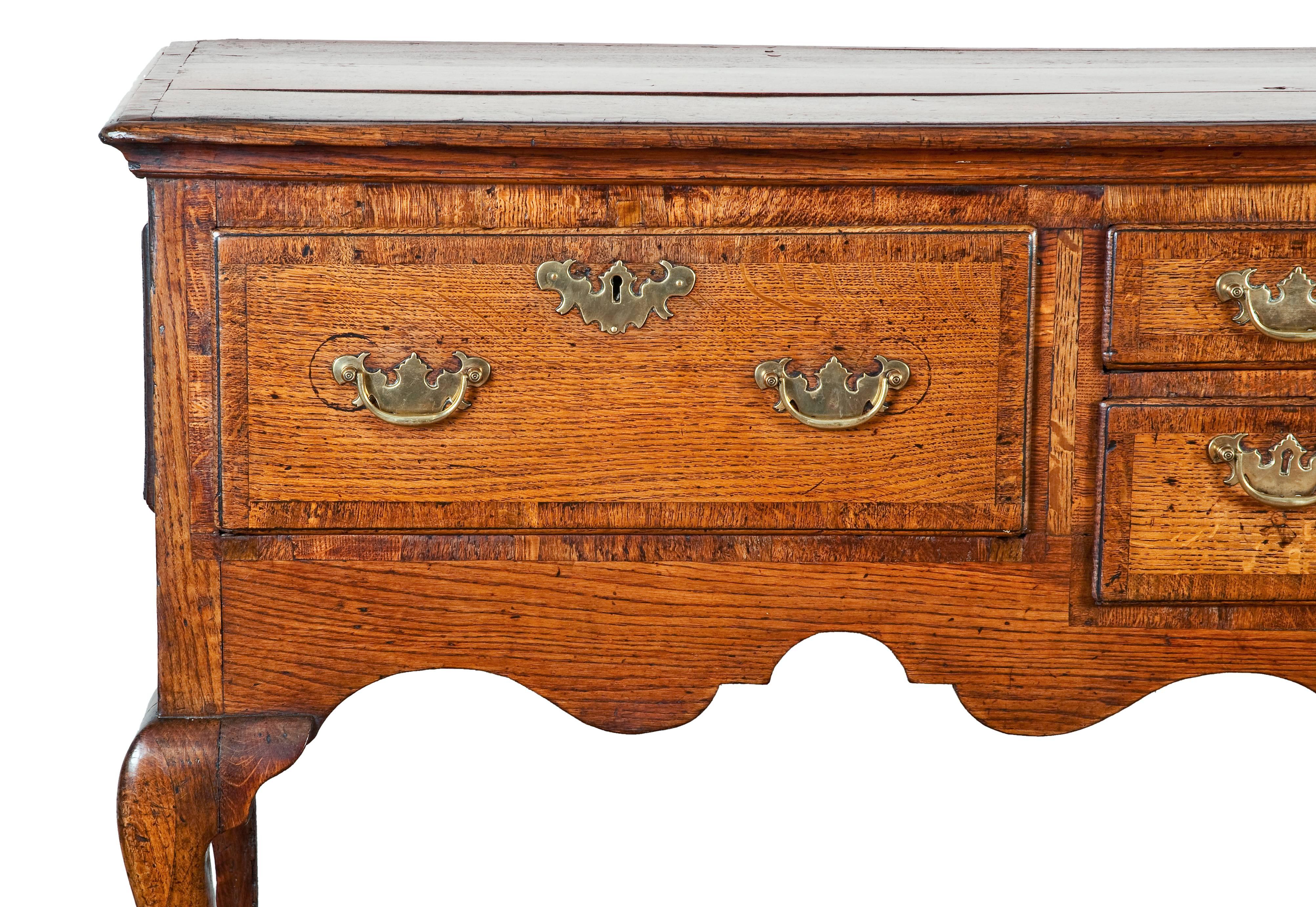 Unusual 18th Century English Oak Dresser Base For Sale 2