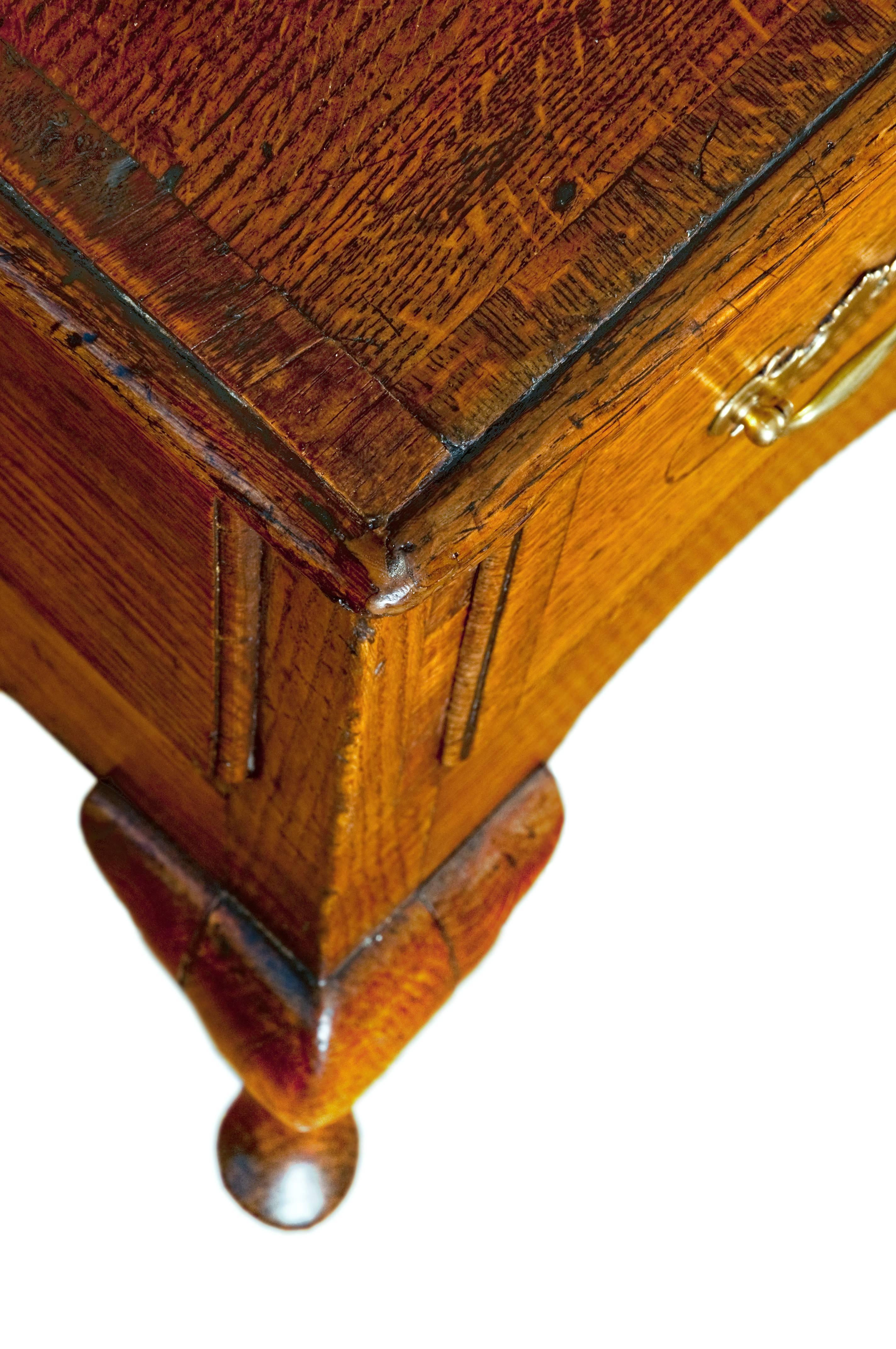Unusual 18th Century English Oak Dresser Base For Sale 4