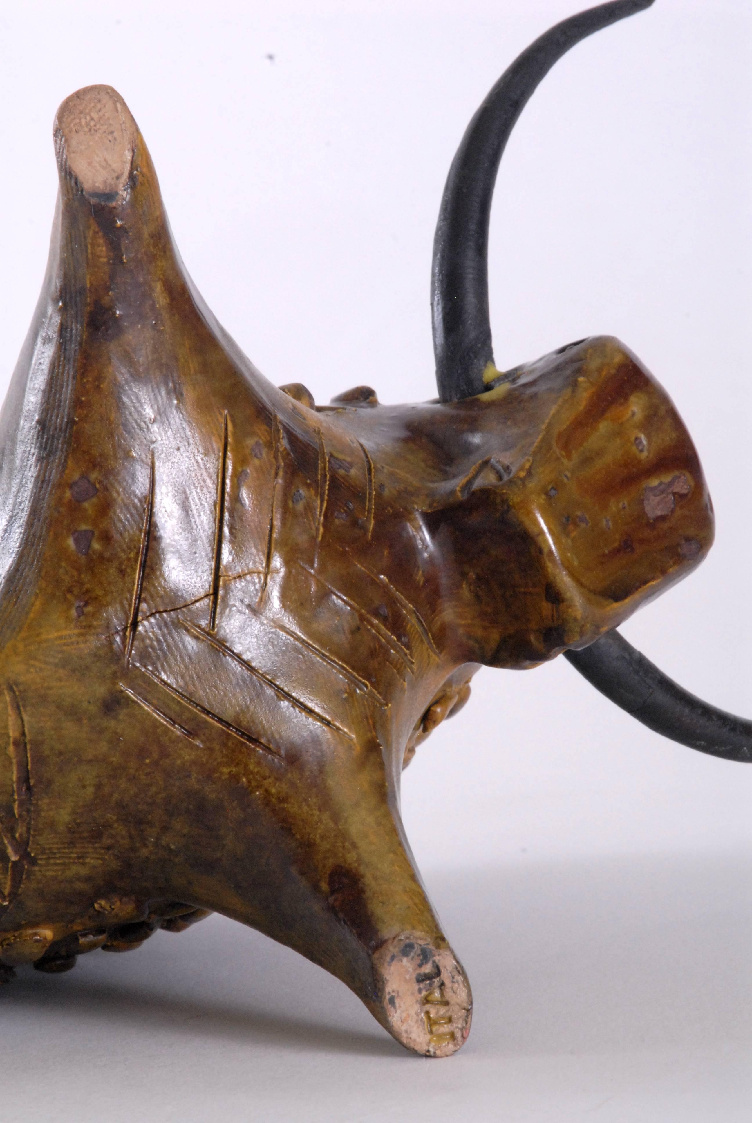 Mid-Century Modern Alvino Bagni Stylized Bull, Italy, circa 1960
