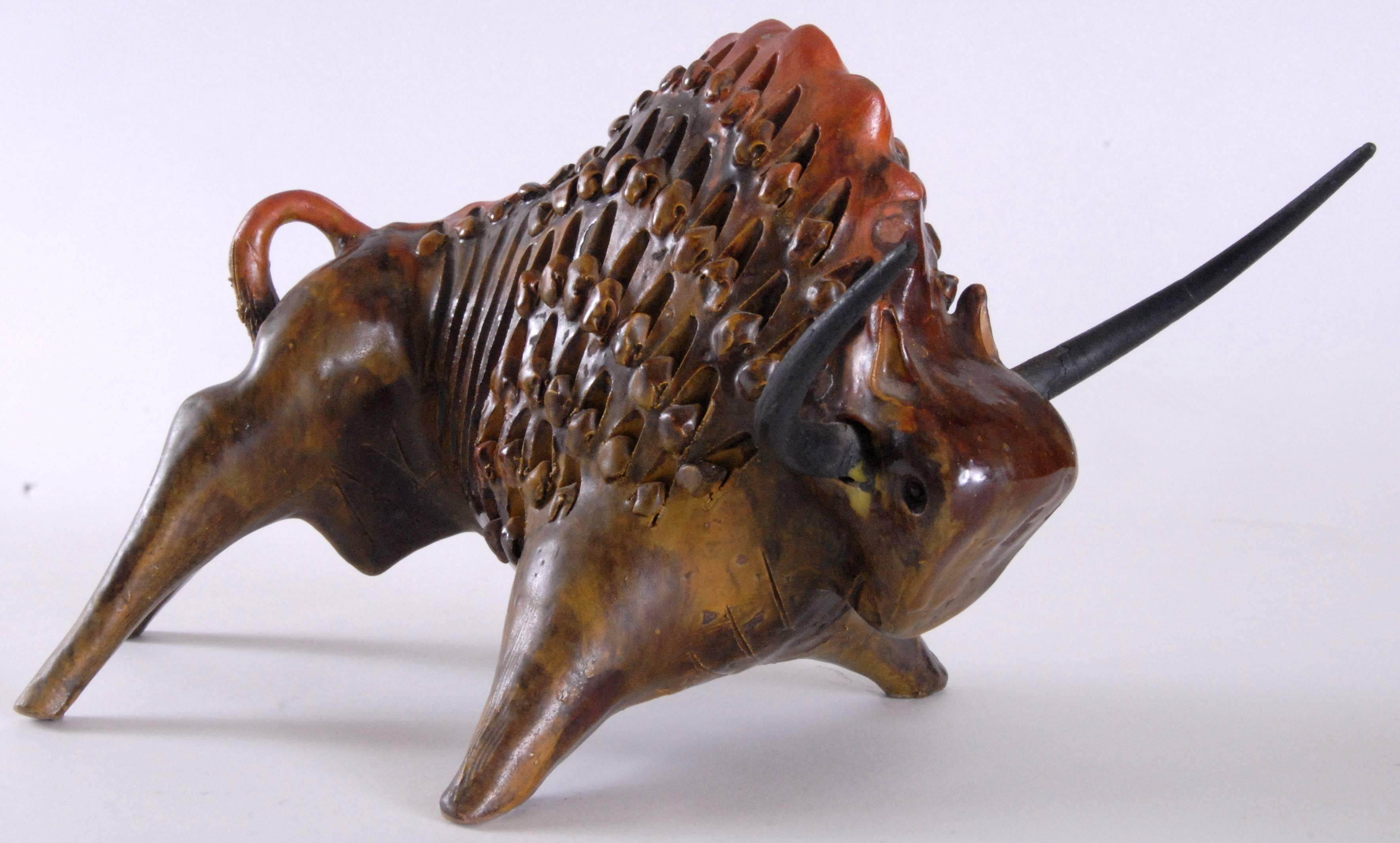 Italian Alvino Bagni Stylized Bull, Italy, circa 1960