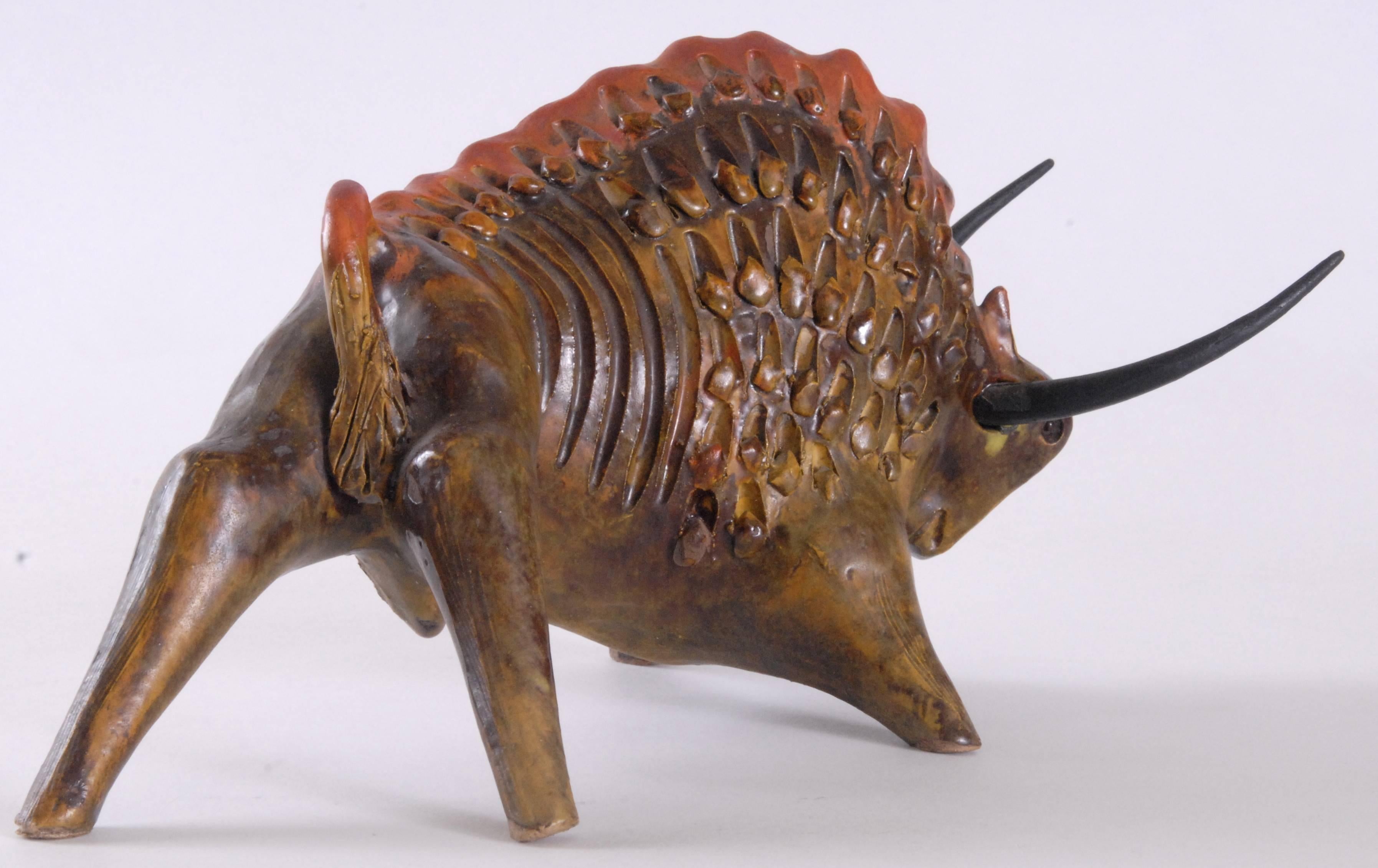 Mid-20th Century Alvino Bagni Stylized Bull, Italy, circa 1960