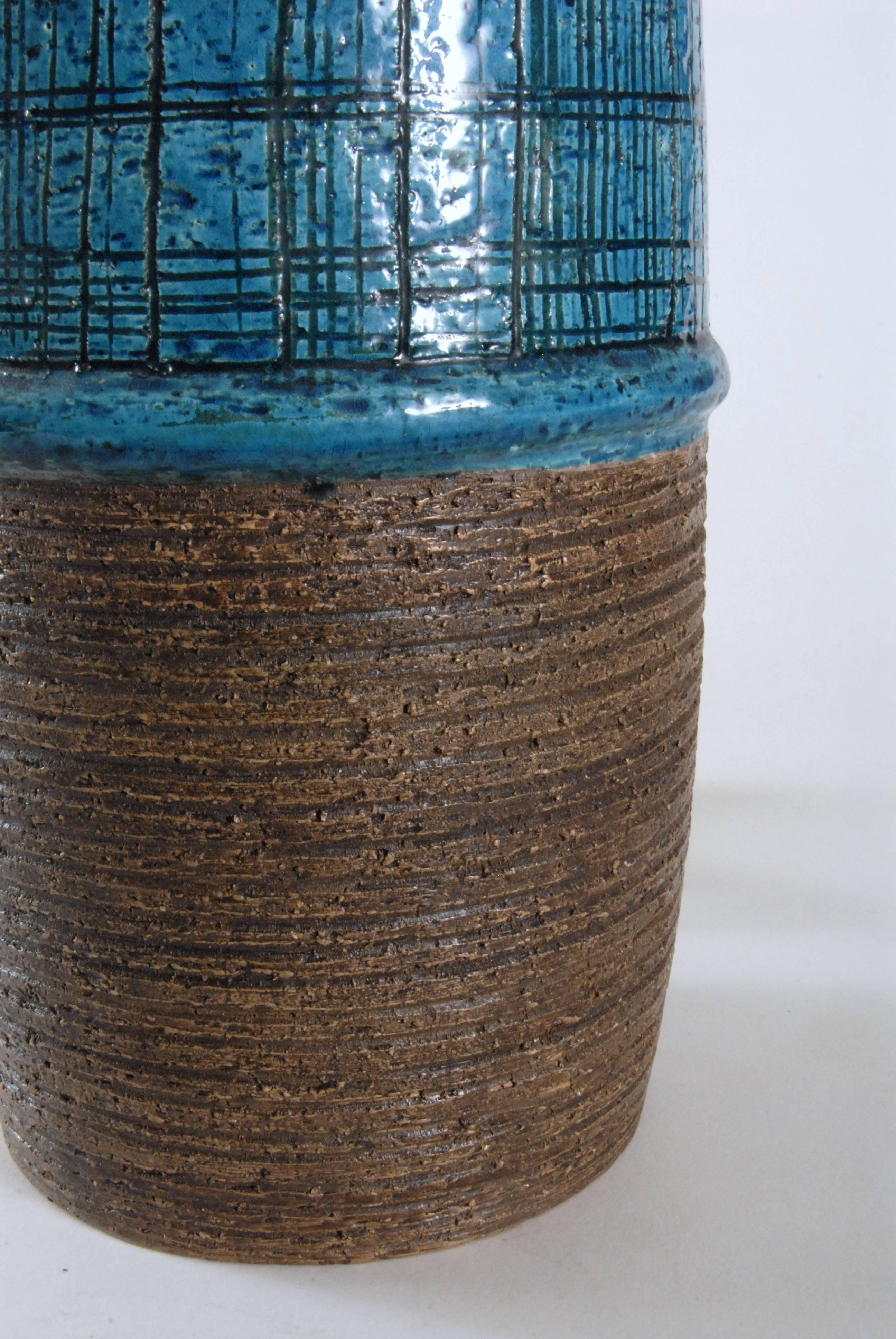 Mid-Century moderno Base per lampada Bitossi Aldo Londi, molto rara, Italia, 1965 in vendita