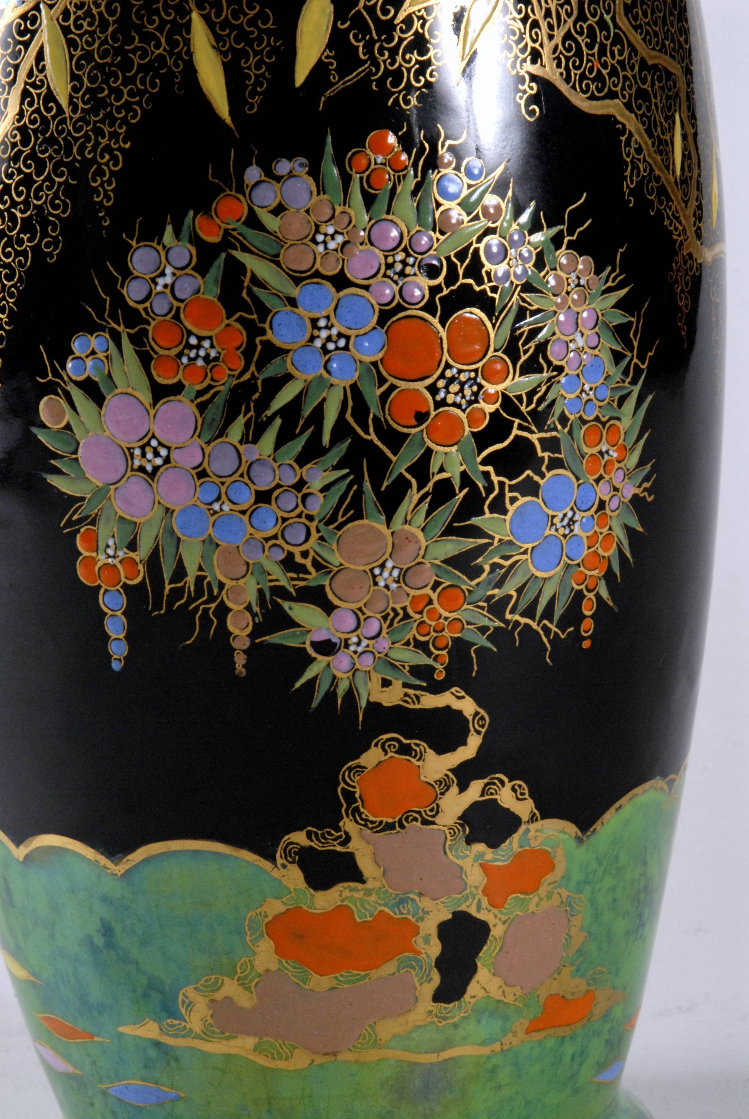 Carlton Ware Mandarin Tree Vase England, circa 1935 In Good Condition For Sale In Pymble, NSW