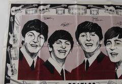 Beatles Irish Linen Tea Towel Souvenir 1964