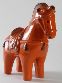 Bitossi Londi Design, Italy, circa 1968 Orange Horse