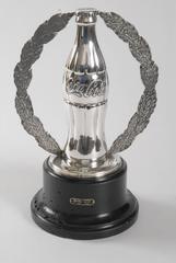 Retro Silver Coca Cola Bottle Horse Trophy, Spain