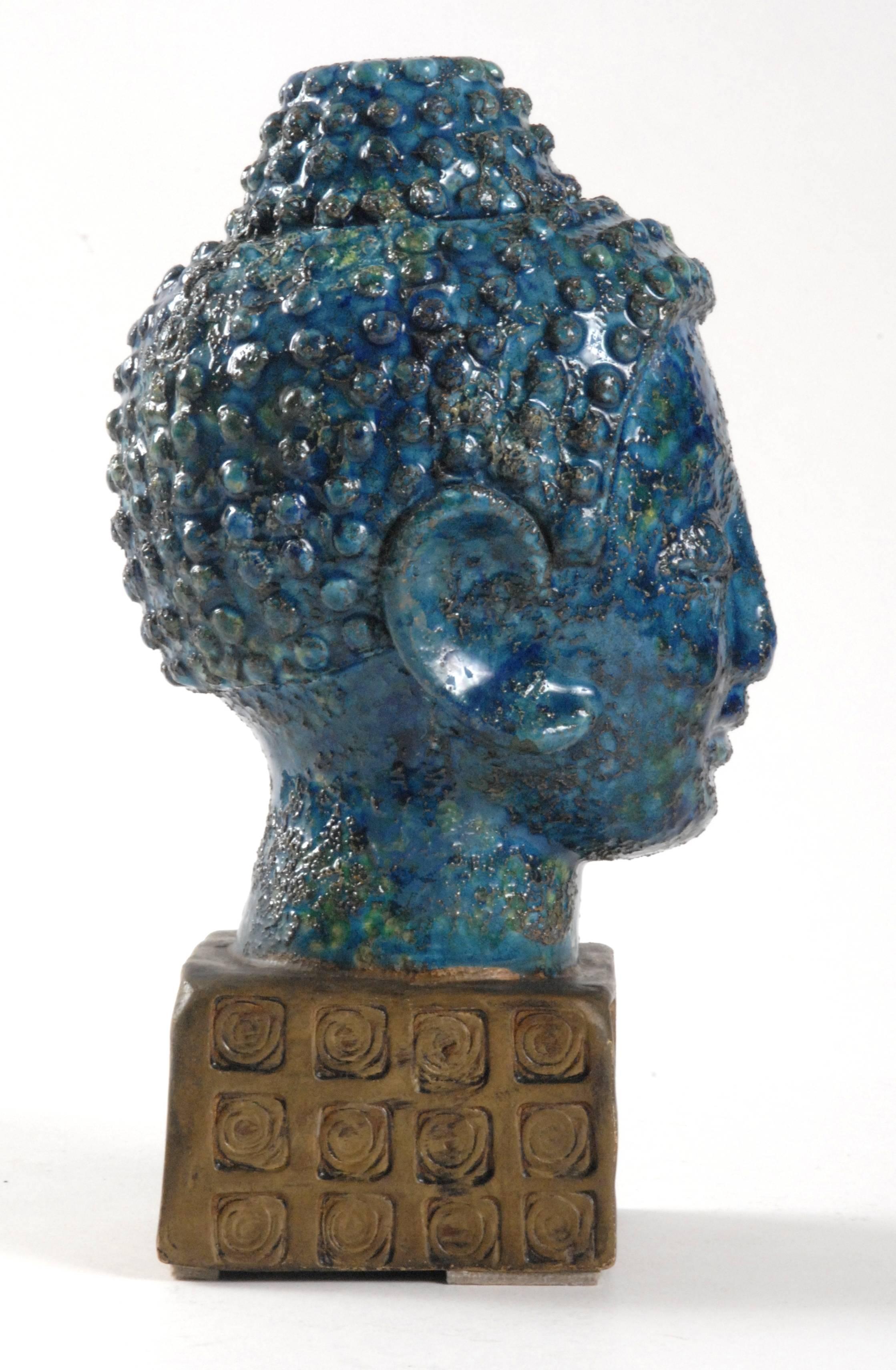 blue buddha head