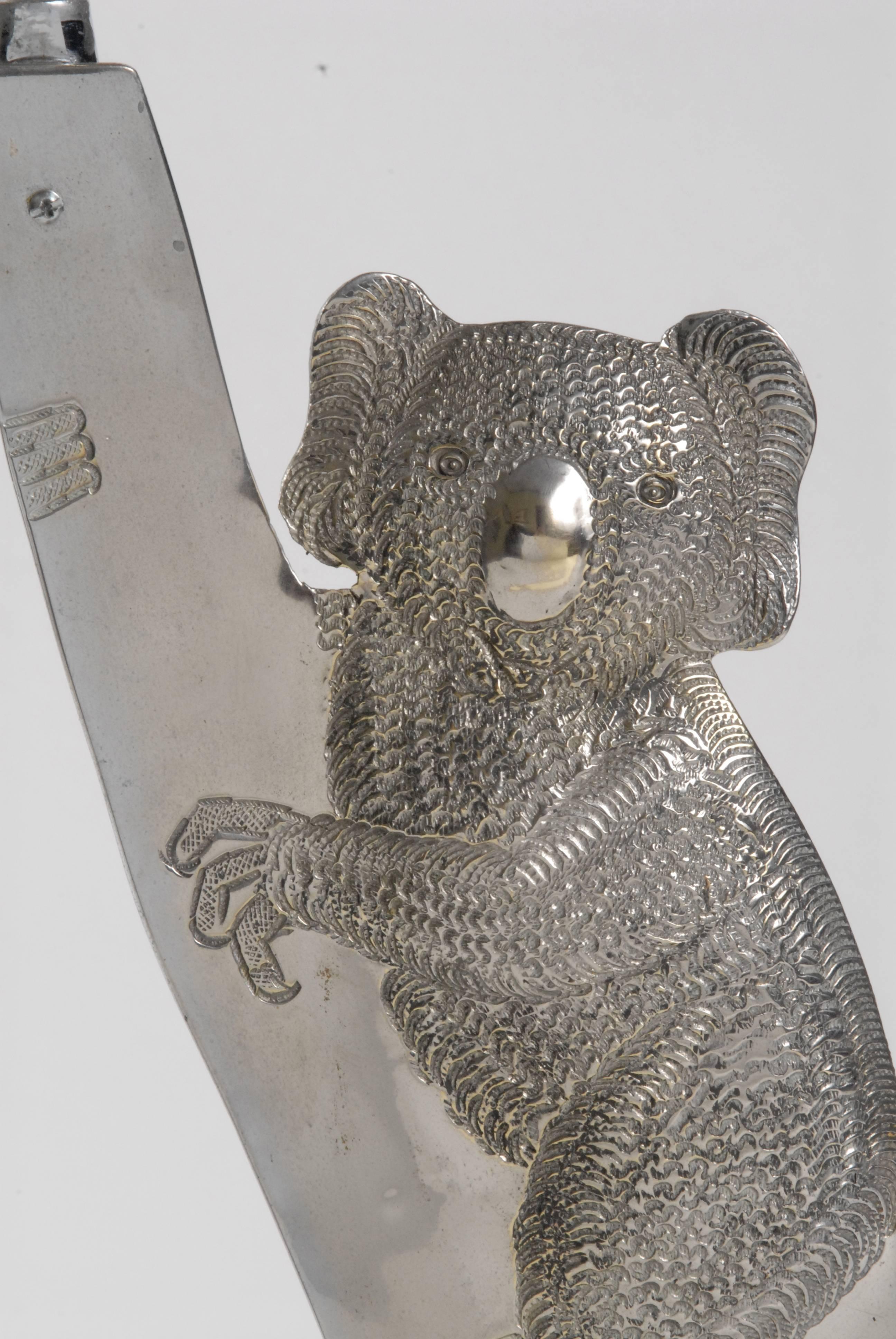 Mid-20th Century Trench-Art, Shell Casing Pair of Table Lights in the Form of Koalas, 1940 For Sale