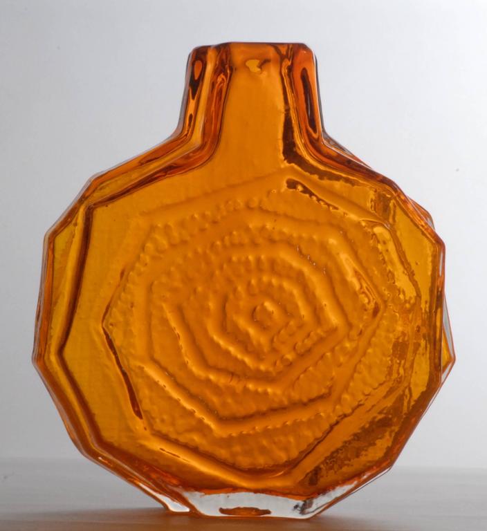 Whitefriars Geoffrey Baxter Tangerine Banjo Vase Circa 1967 At