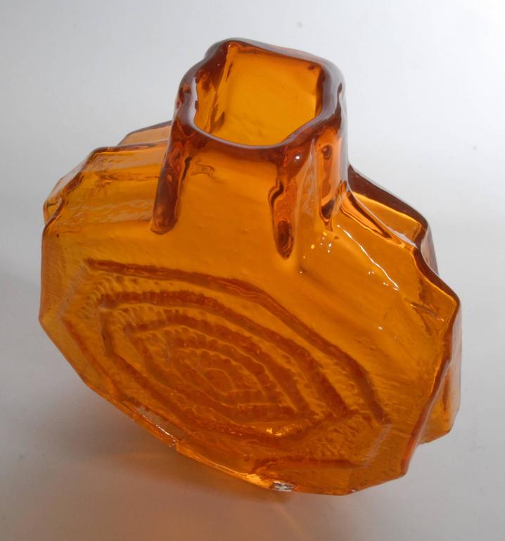 Whitefriars Geoffrey Baxter Tangerine Banjo Vase, circa 1967 at 1stDibs