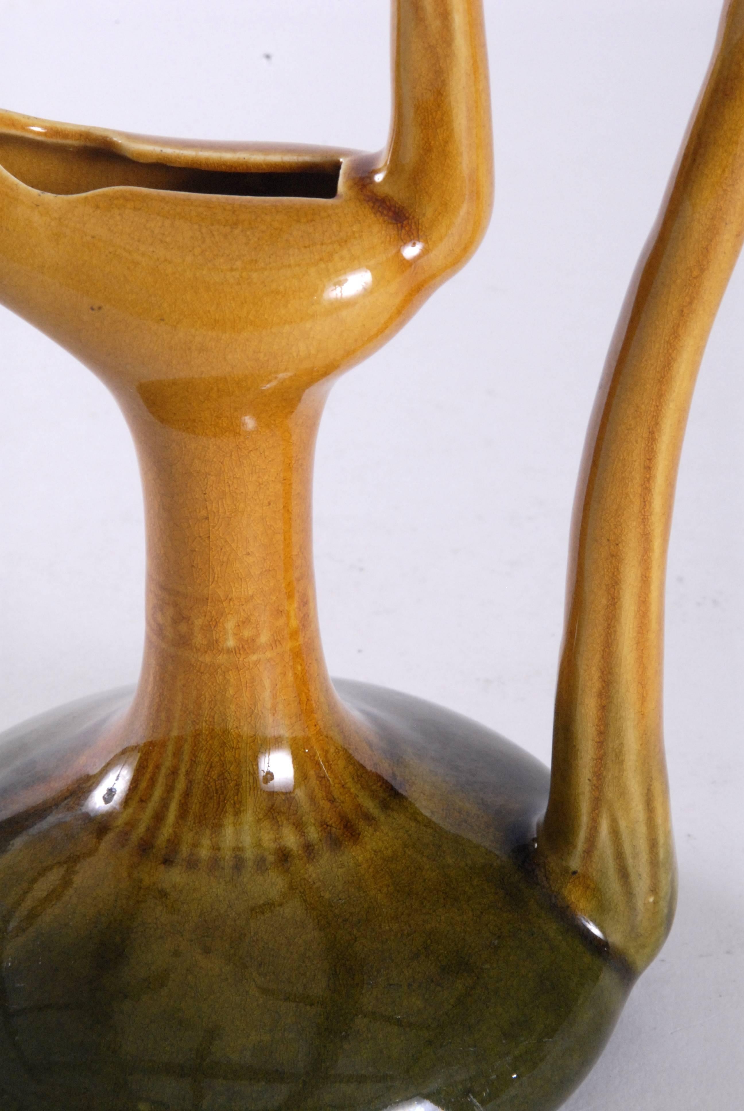 Aesthetic Movement Christopher Dresser, Ault Pottery Persian Ewer, circa 1890, England For Sale