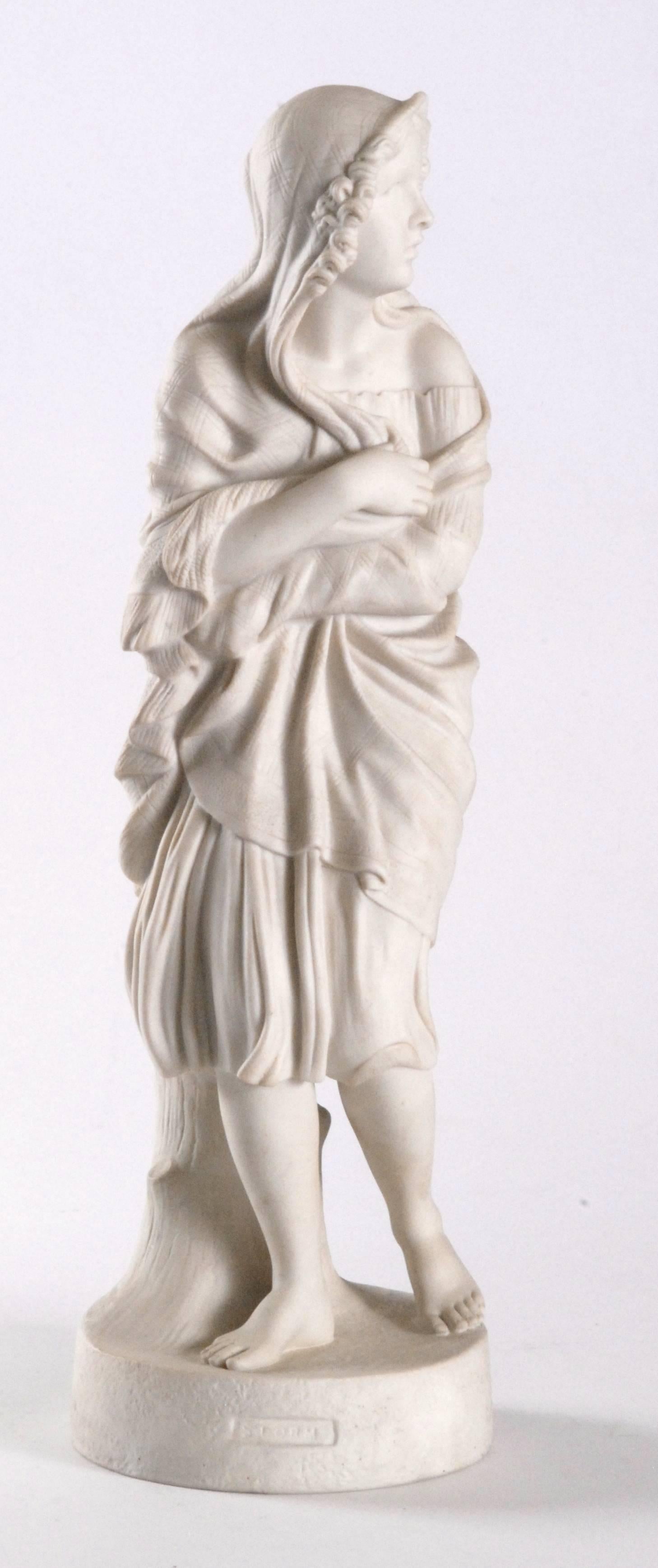 19th Century Copeland Parian Statue, 'Storm' by William Brodie, circa 1858 In Excellent Condition For Sale In Pymble, NSW
