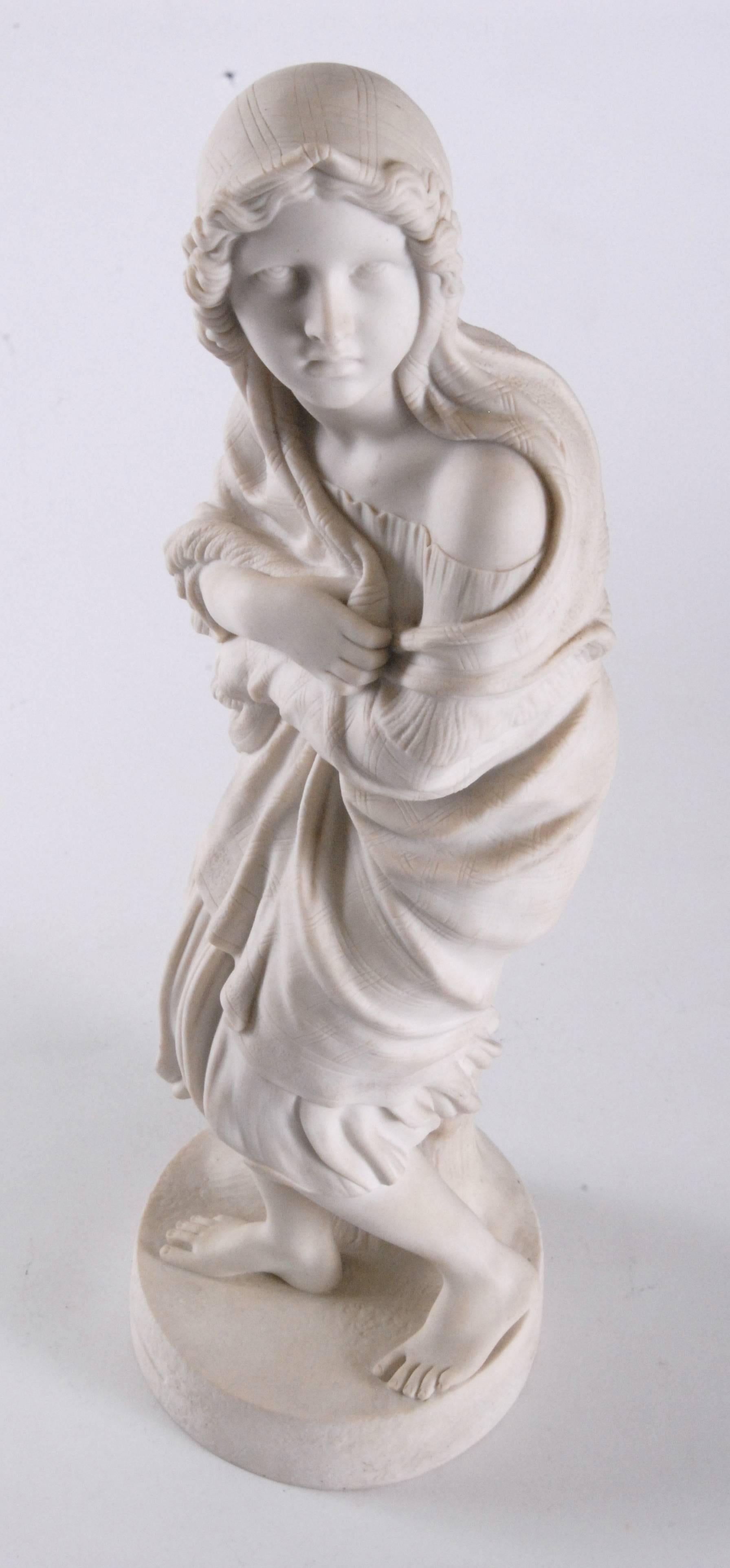 English 19th Century Copeland Parian Statue, 'Storm' by William Brodie, circa 1858 For Sale