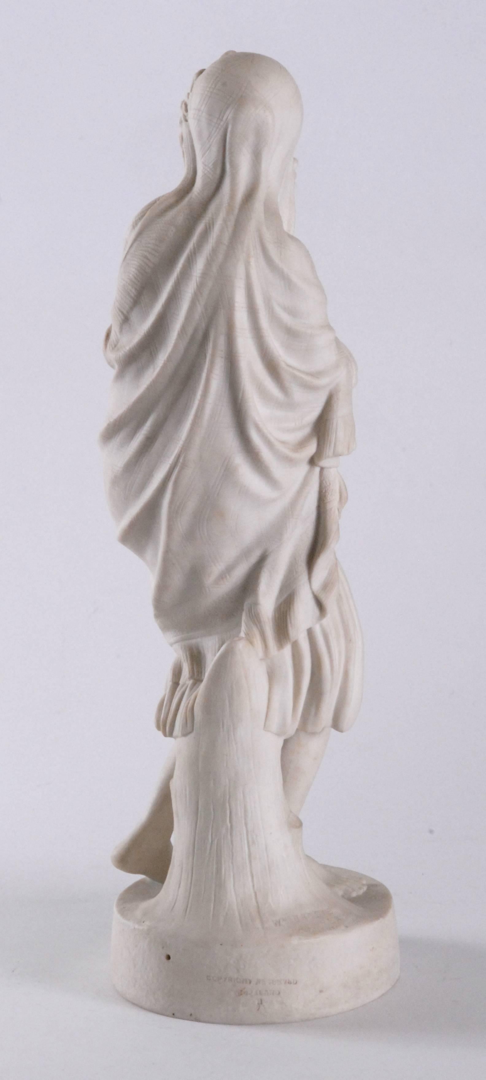 Early Victorian 19th Century Copeland Parian Statue, 'Storm' by William Brodie, circa 1858 For Sale