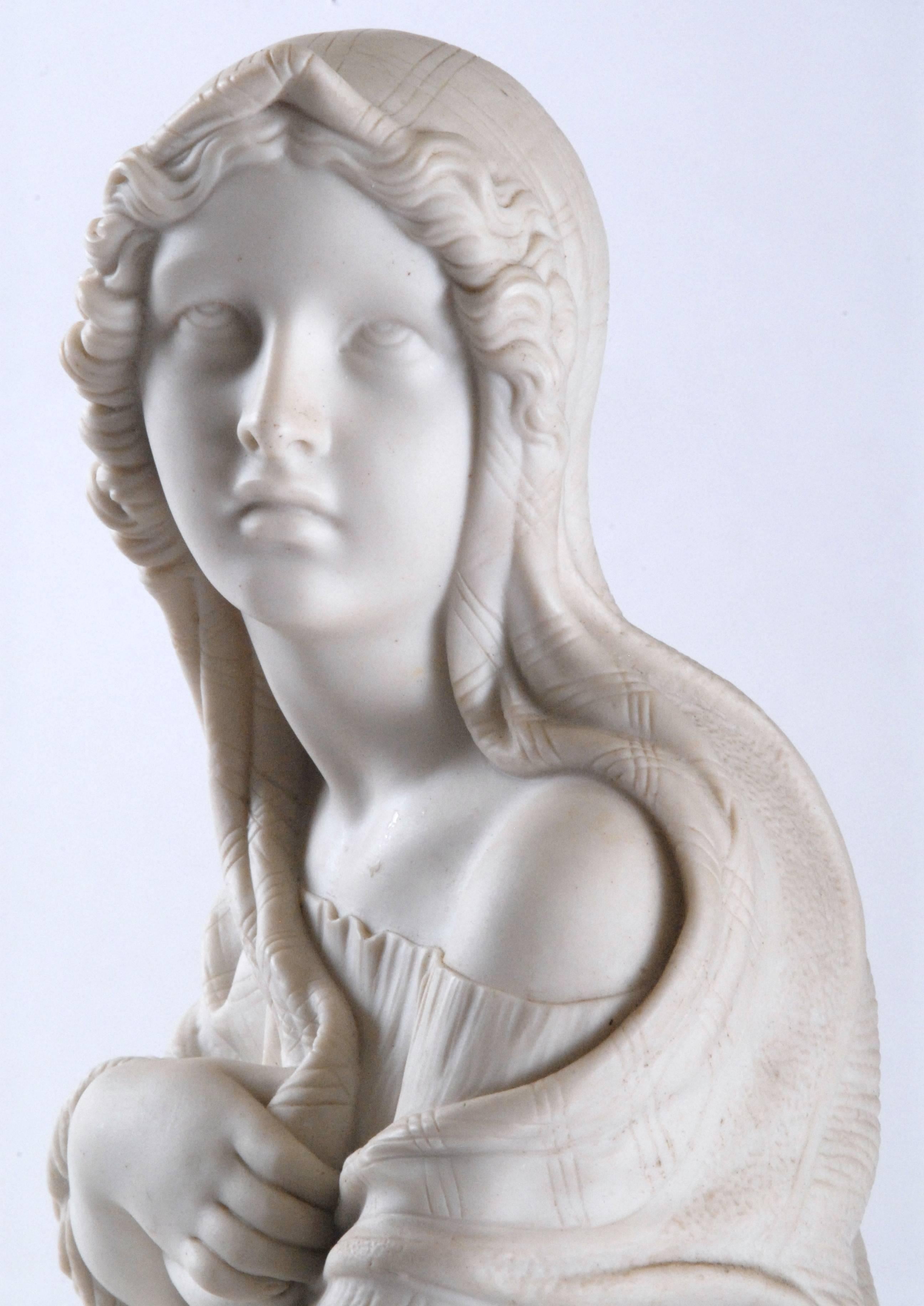 19th Century Copeland Parian Statue, 'Storm' by William Brodie, circa 1858 For Sale 1