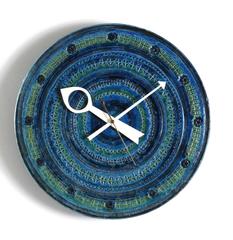 Bitossi, Londi Designed 'Rimini Blu' Pattern Clock for Meridian circa 1965 Italy