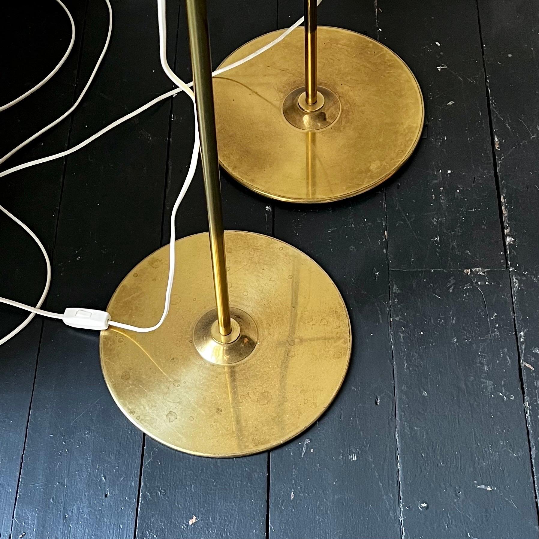 Pair of Brass Floor Lamps by Hans Agne Jakobsson, Sweden 7