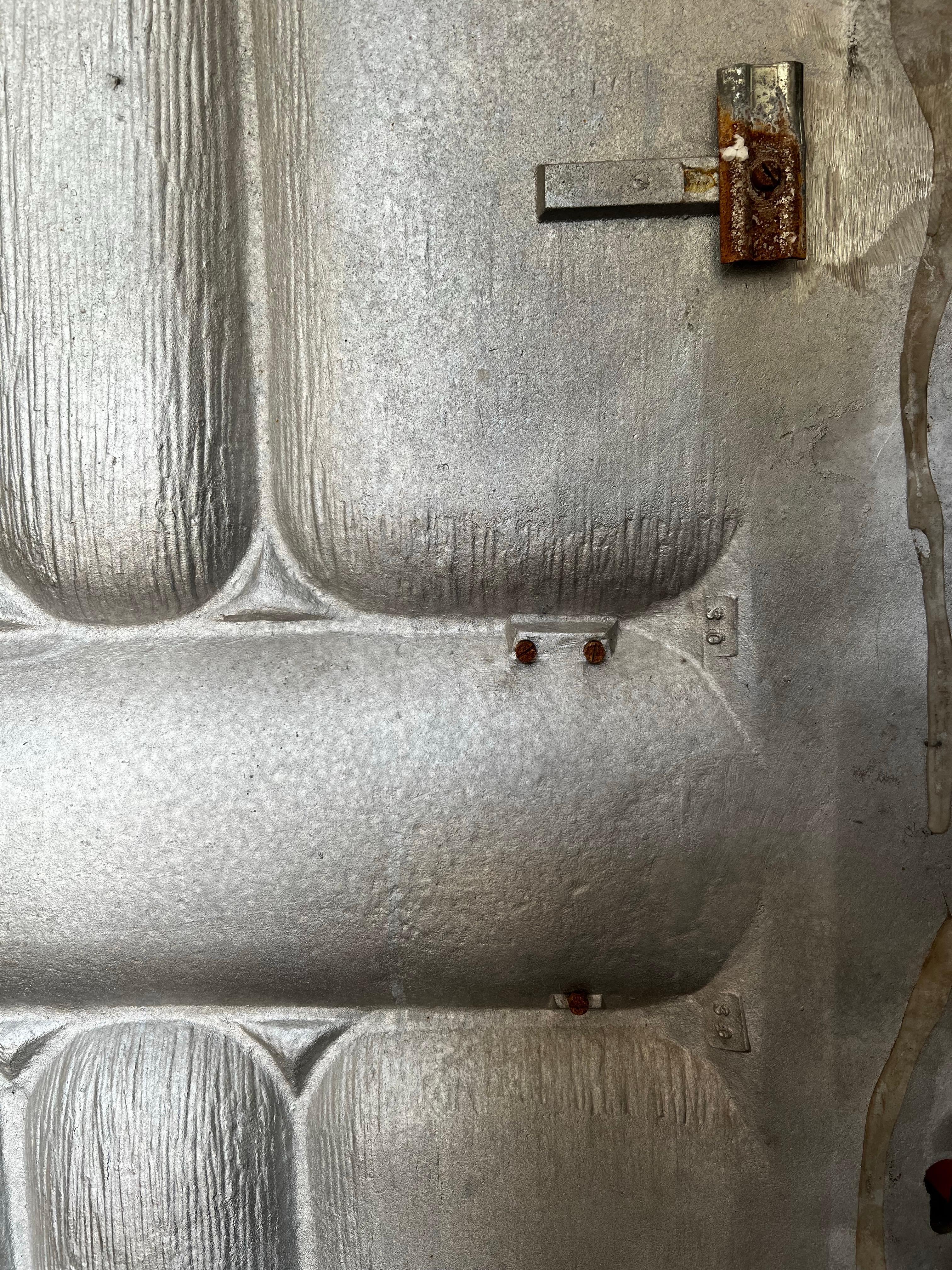 Brutalist Aluminium Door Panel with Antique Bronze Finish For Sale 8