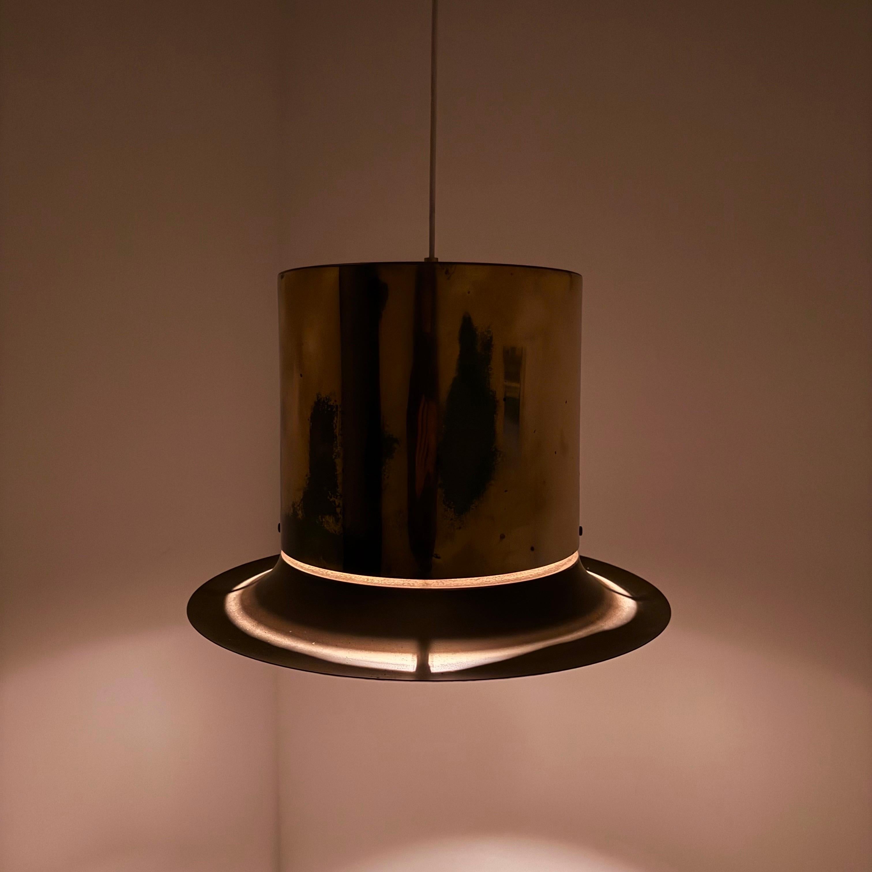 Mid-Century Brass Pendant Light by Hans-Agne Jakobsson, Sweden (Large Model) 4