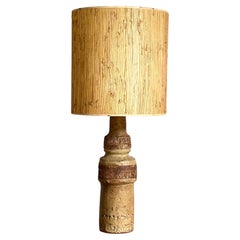 Bernard Rooke Ceramic Table Lamp, Hand-Crafted, Natural Tones, 1960s