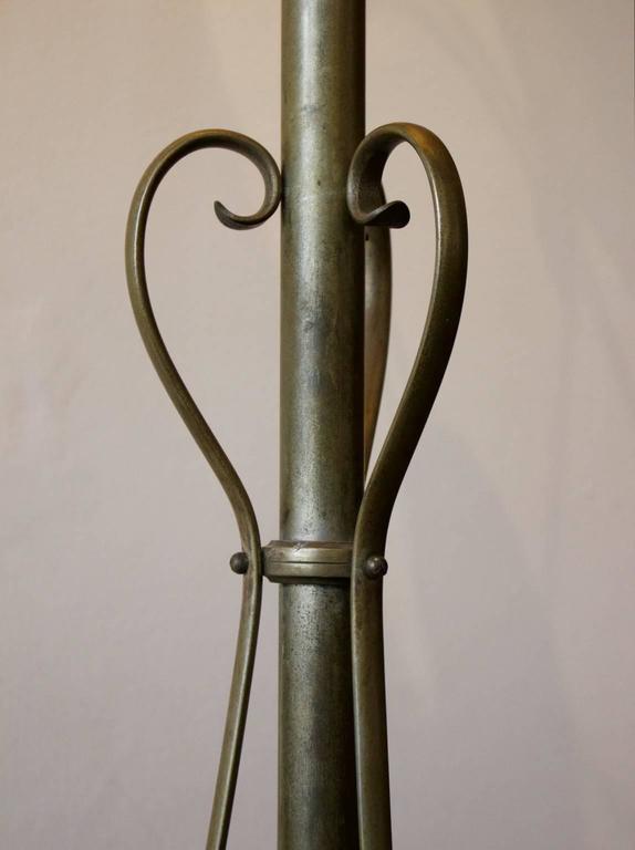 Arts And Crafts Floor Lamp With Fringed Shade At 1stdibs