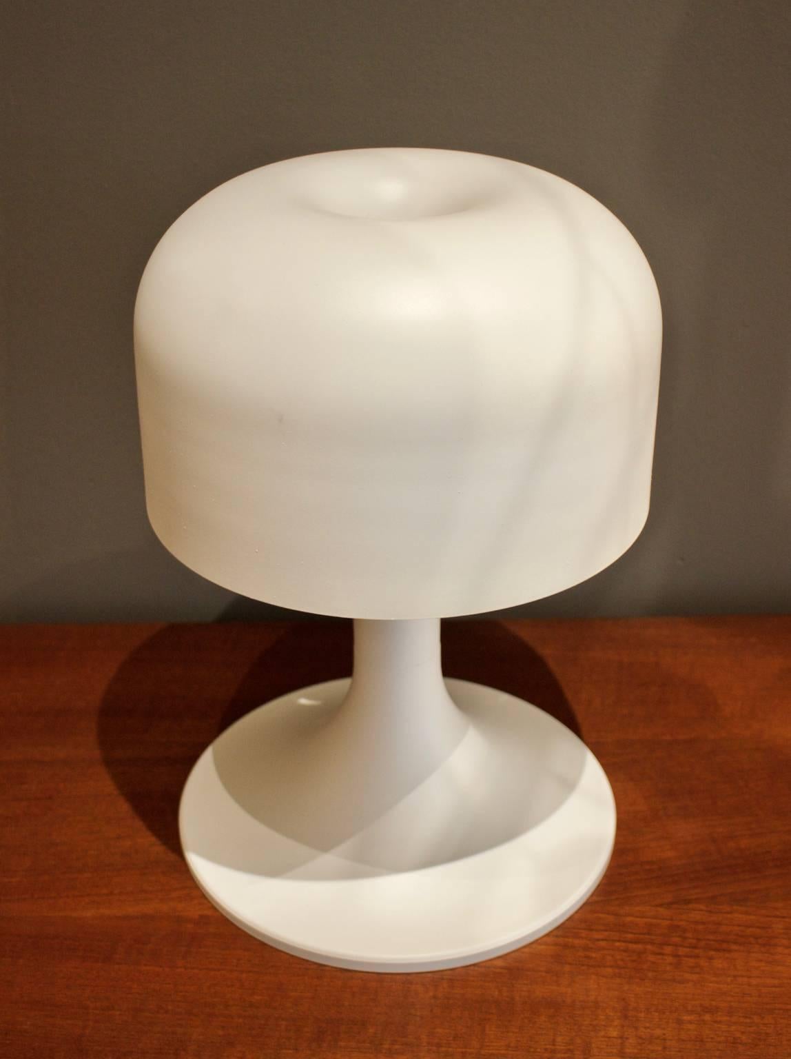 Mid-Century Modern Mushroom Table Lamp with Spun Aluminium Shade