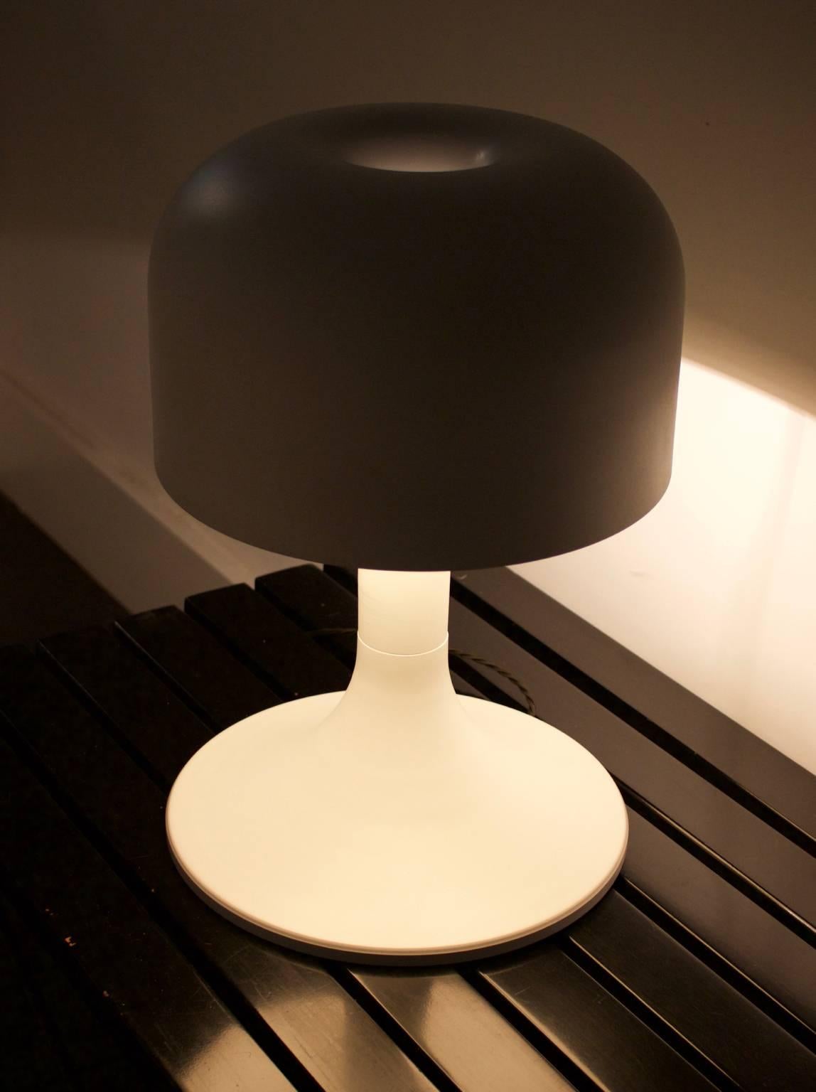 20th Century Mushroom Table Lamp with Spun Aluminium Shade