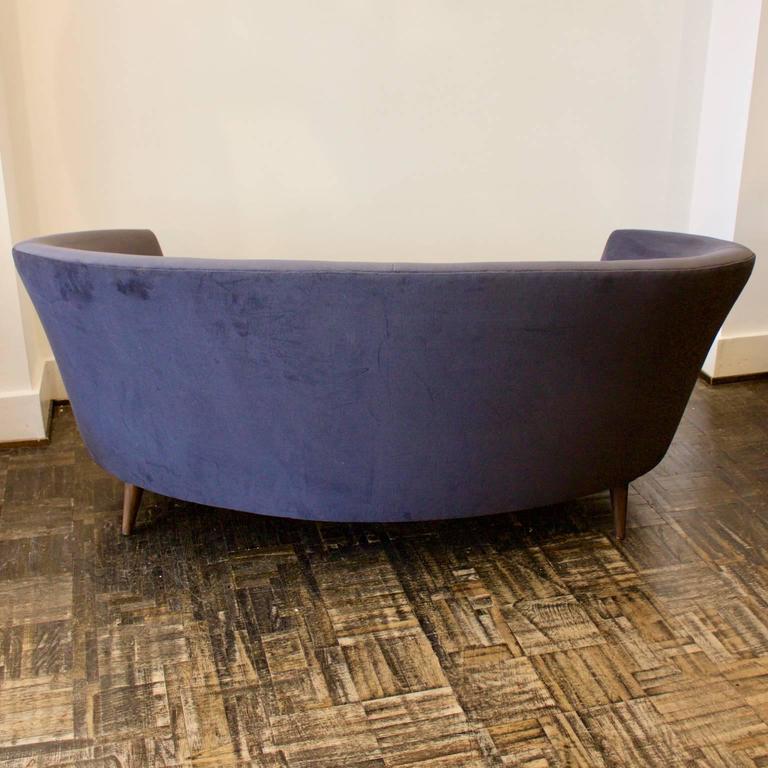 Small Curved Sofa Or Loveseat Italy 1950s