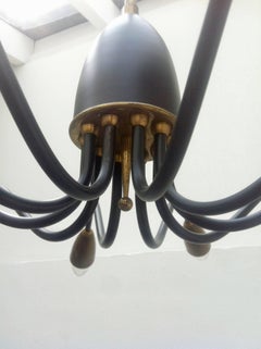 Midcentury Chandelier, with Ten Arms