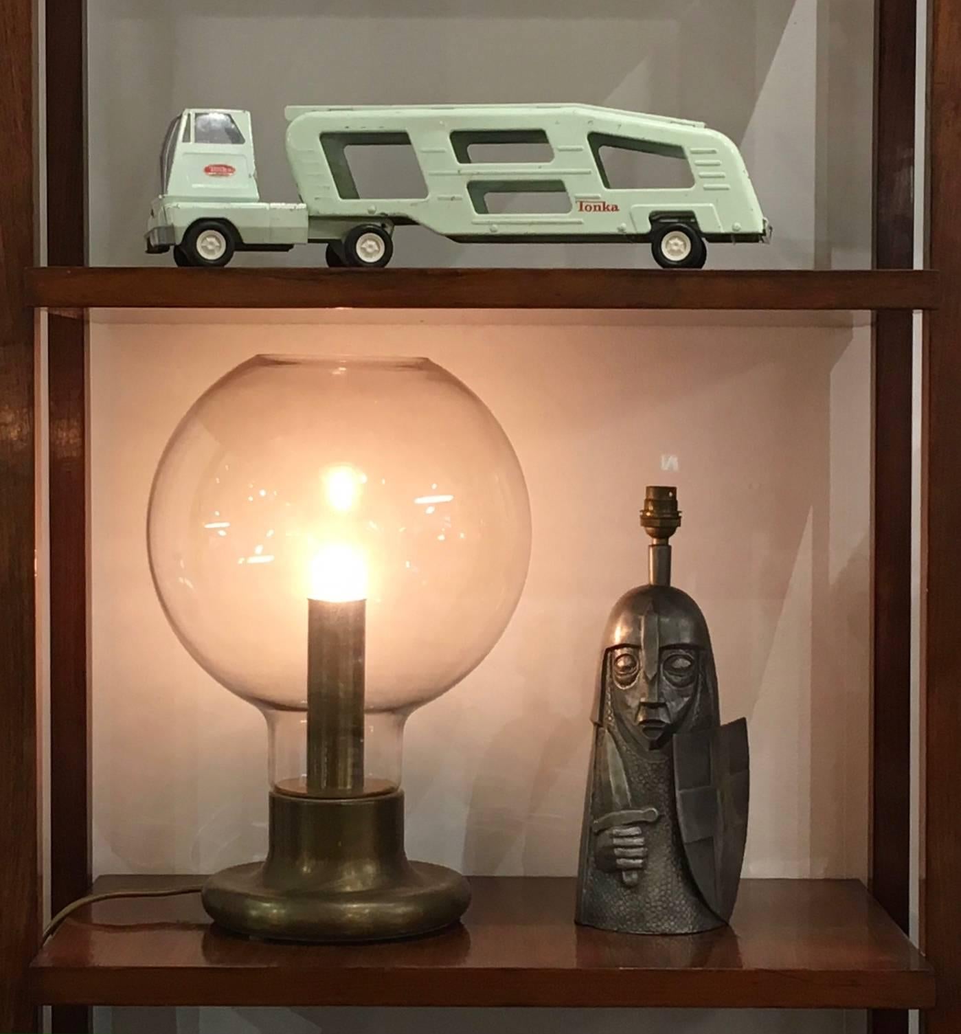Mid-20th Century Glass Table Lamp 4
