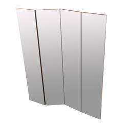 Four-Panel Mirrored Room Divider