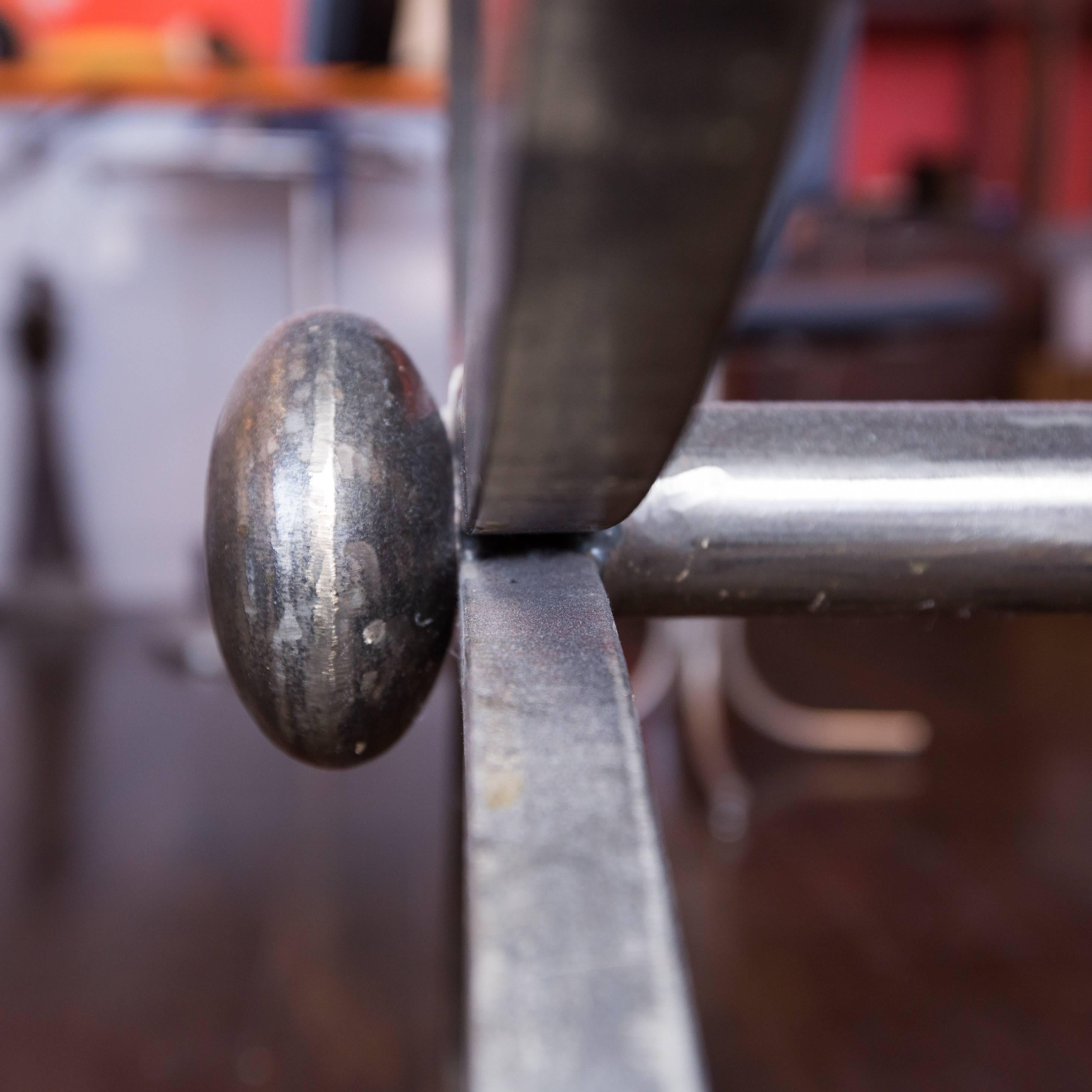 American Forged Steel and Granite Dining Table