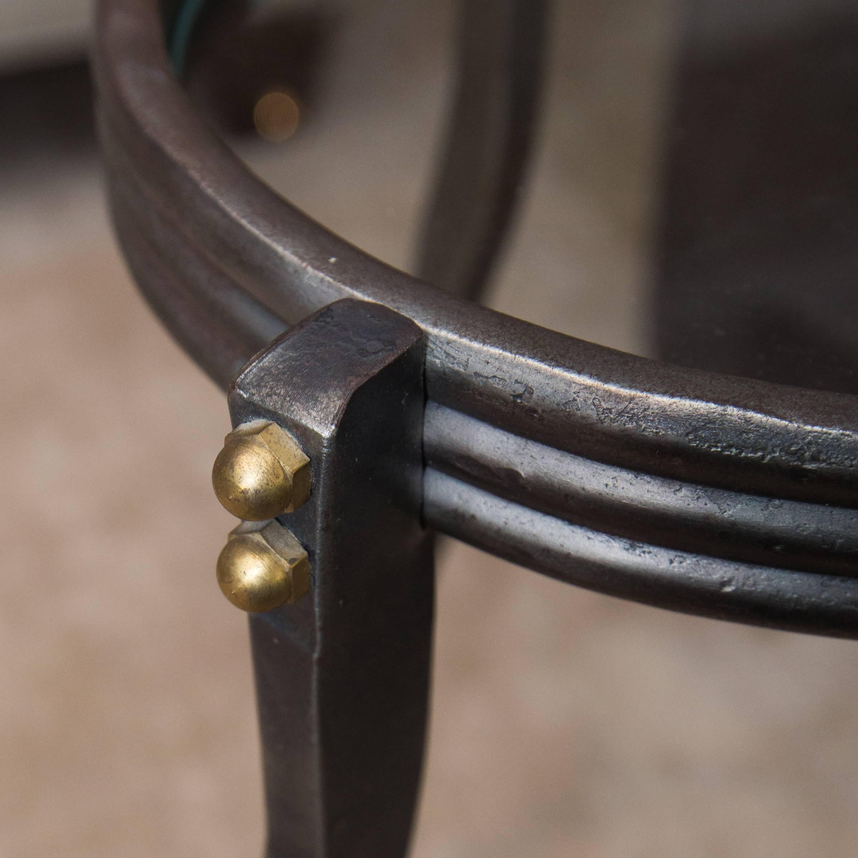 Steel Drink Table by Will Stone In Excellent Condition In New London, CT